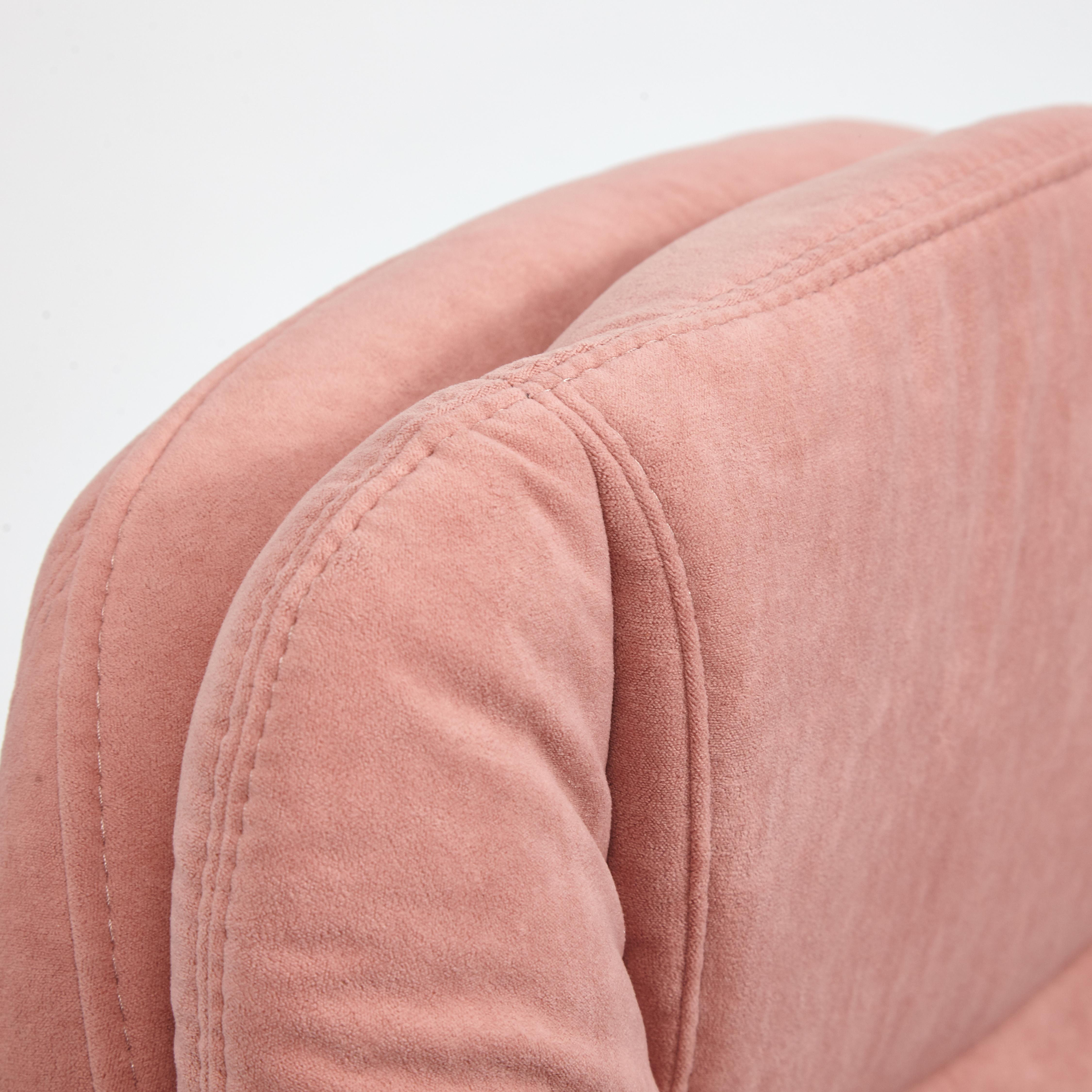 Кресло SOFTY LUX флок , розовый, 137