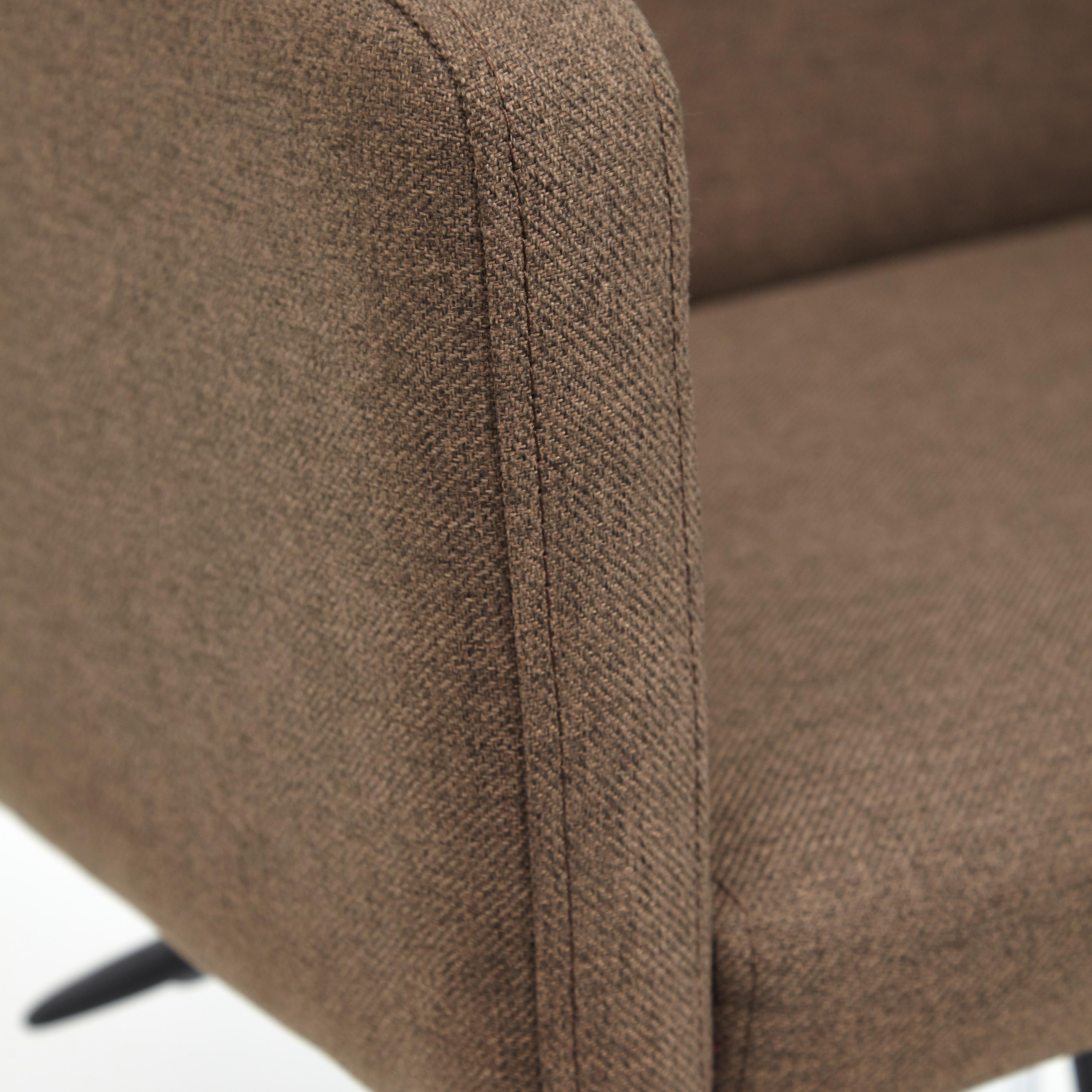 Кресло MILAN хром ткань ORLEANS, коричневый, D-6