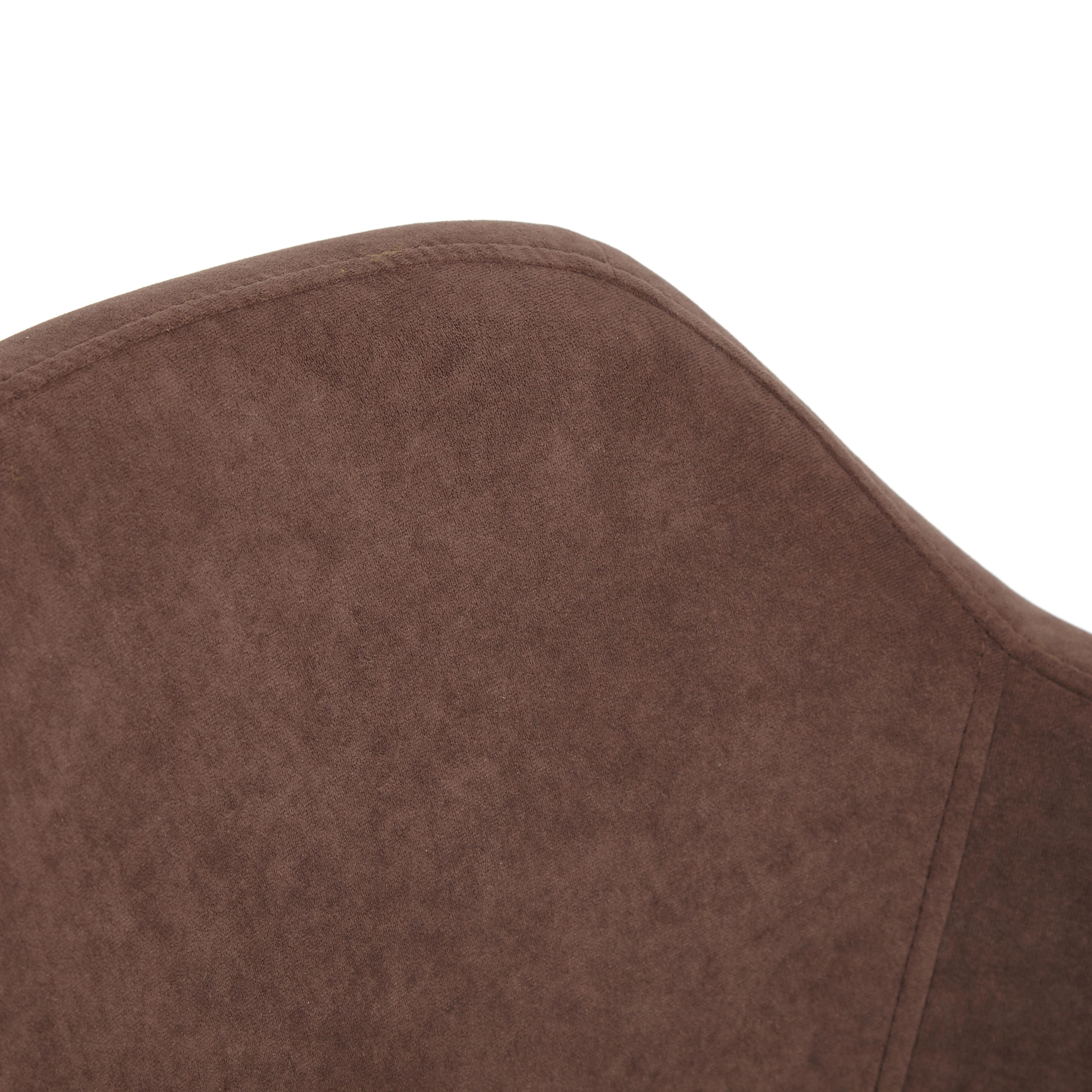 Кресло MODENA хром флок , коричневый, 6