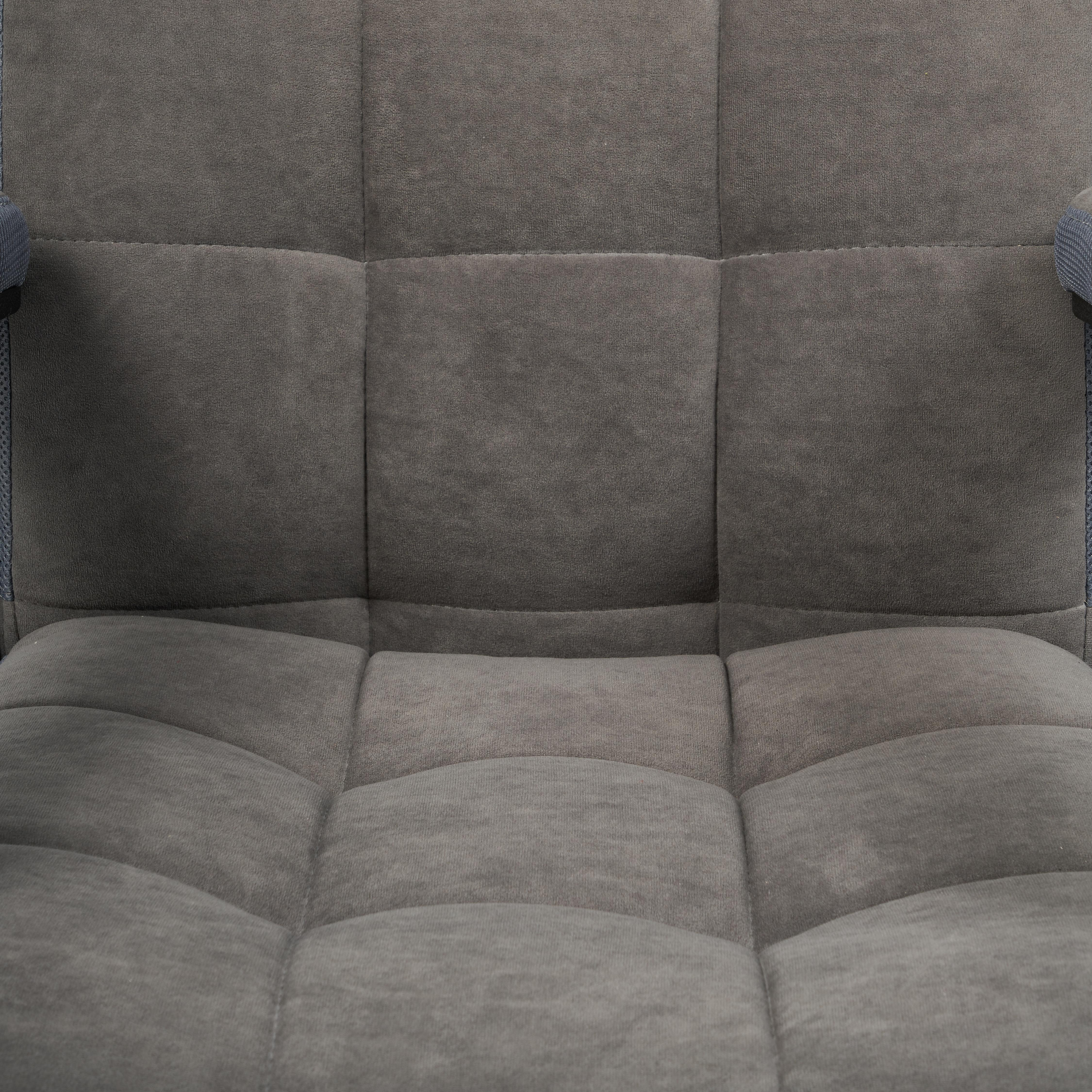 Кресло TRENDY флок/ткань, серый, 29/TW-12