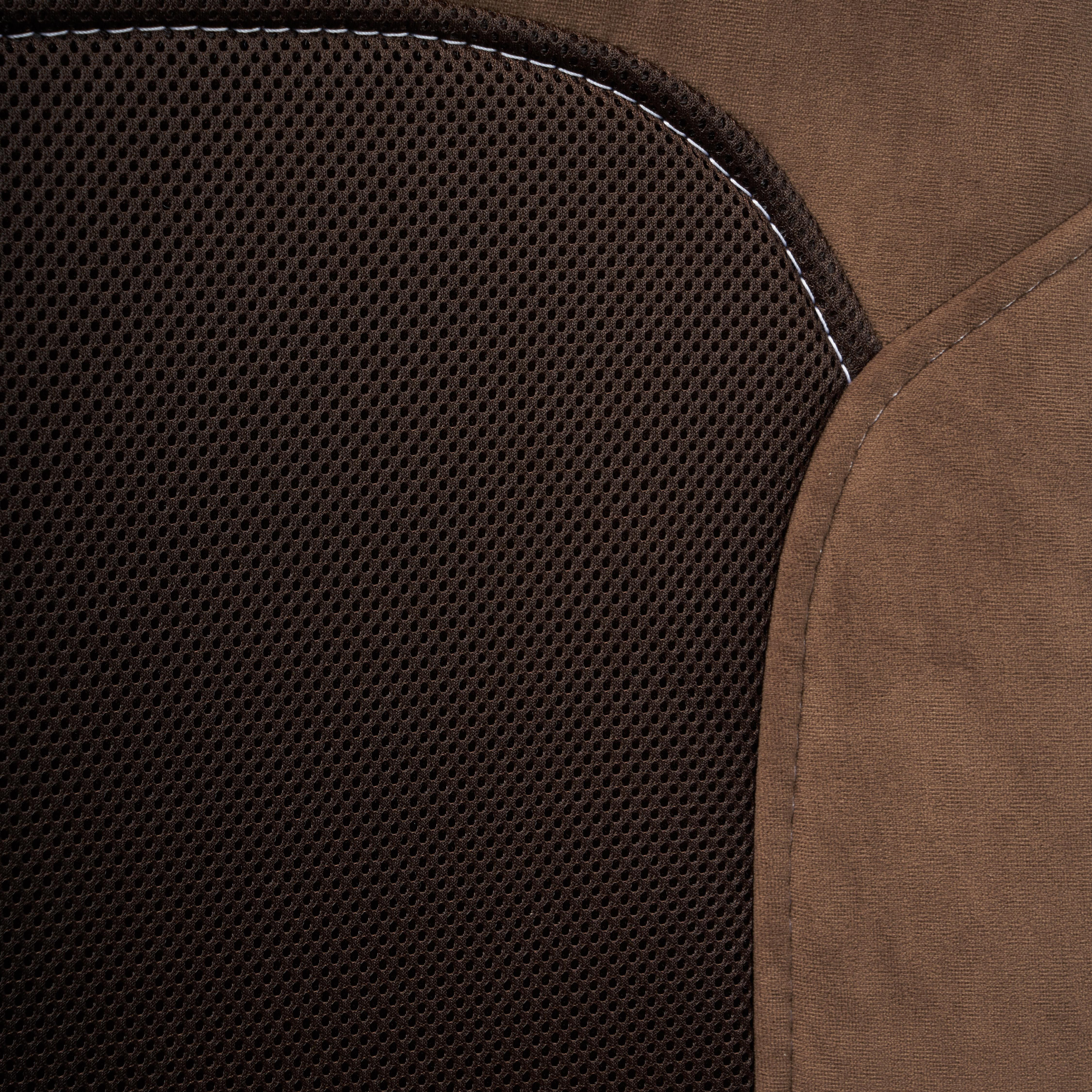 Кресло PARMA флок/ткань, коричневый, 6/TW-24