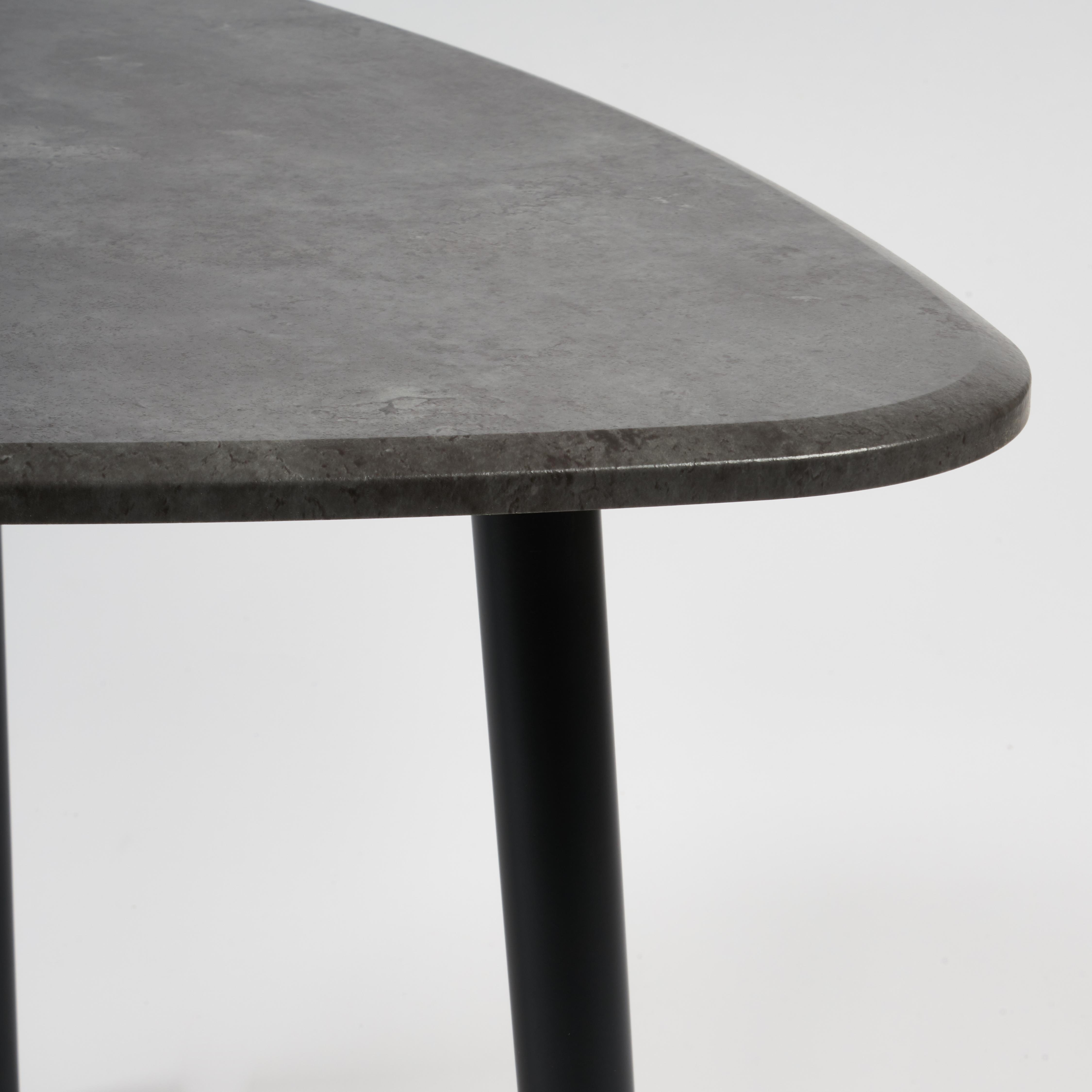 Стол журнальный TROYA МДФ/дерево, 70*73*48 см, Серый бетон (ножки черные)