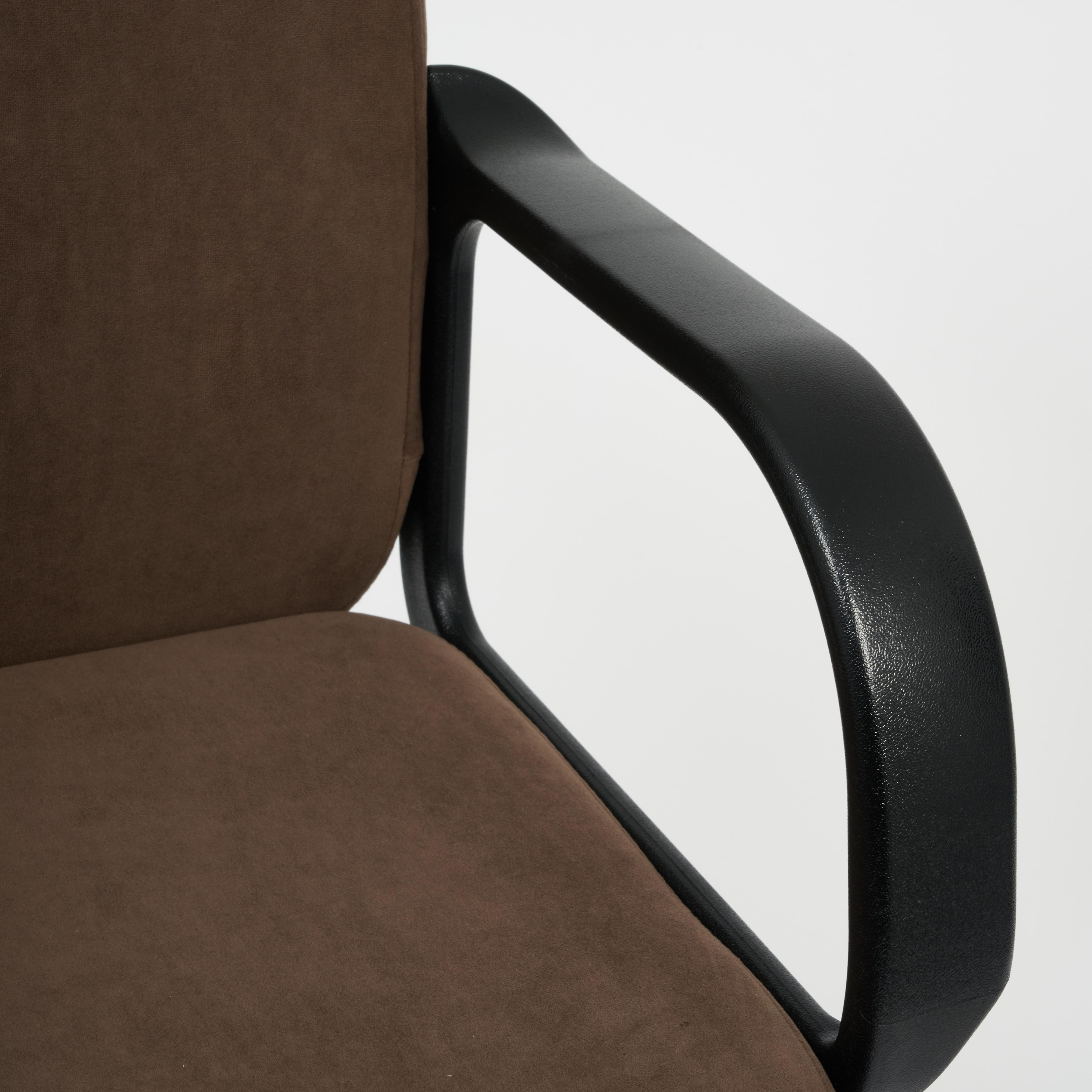 Кресло LEADER флок , коричневый, 6
