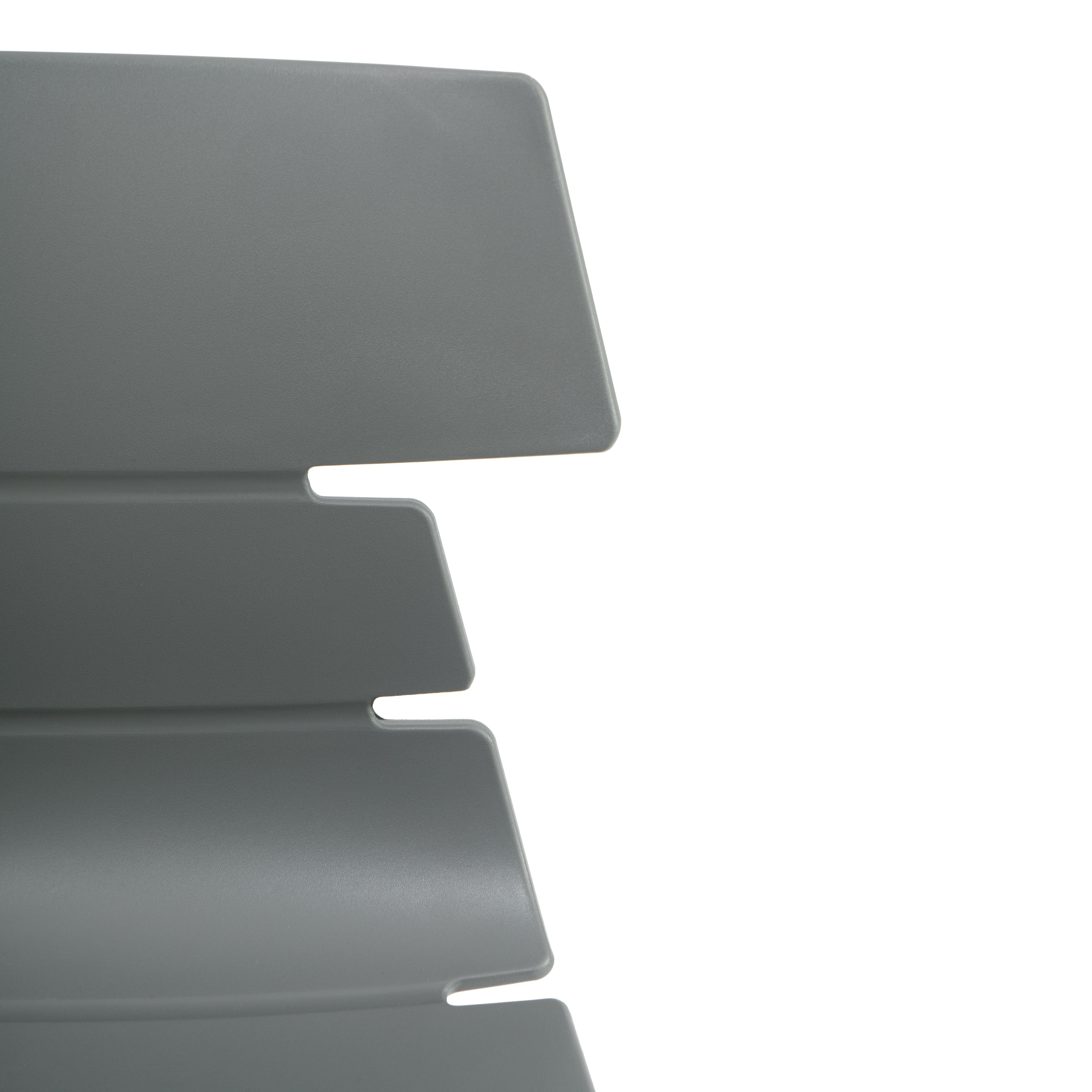 Стул HANSEN (mod. 622N) пластик/металл, 51х47х80 см, высота до сиденья 45 см, серый/черный