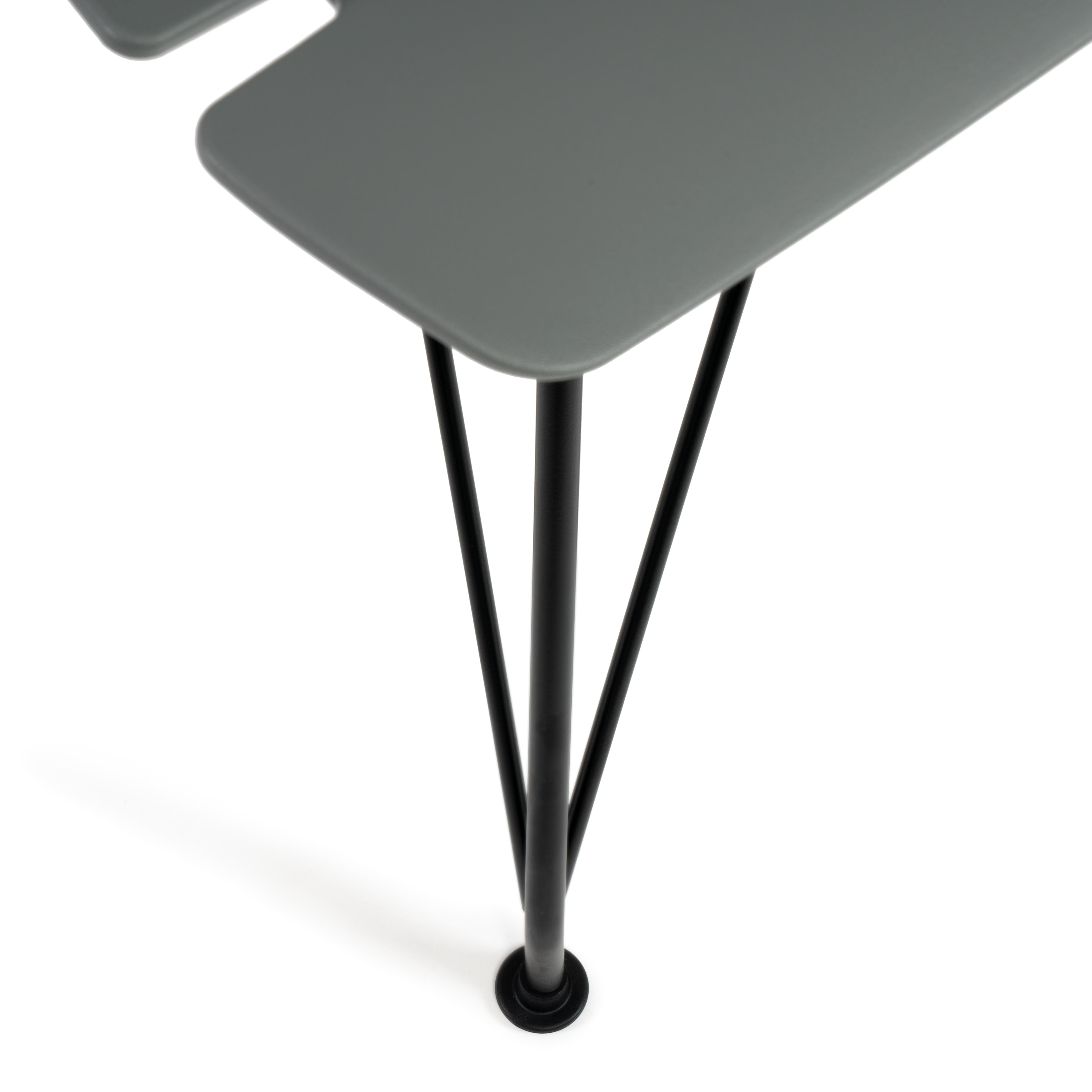 Стул HANSEN (mod. 622N) пластик/металл, 51х47х80 см, высота до сиденья 45 см, серый/черный