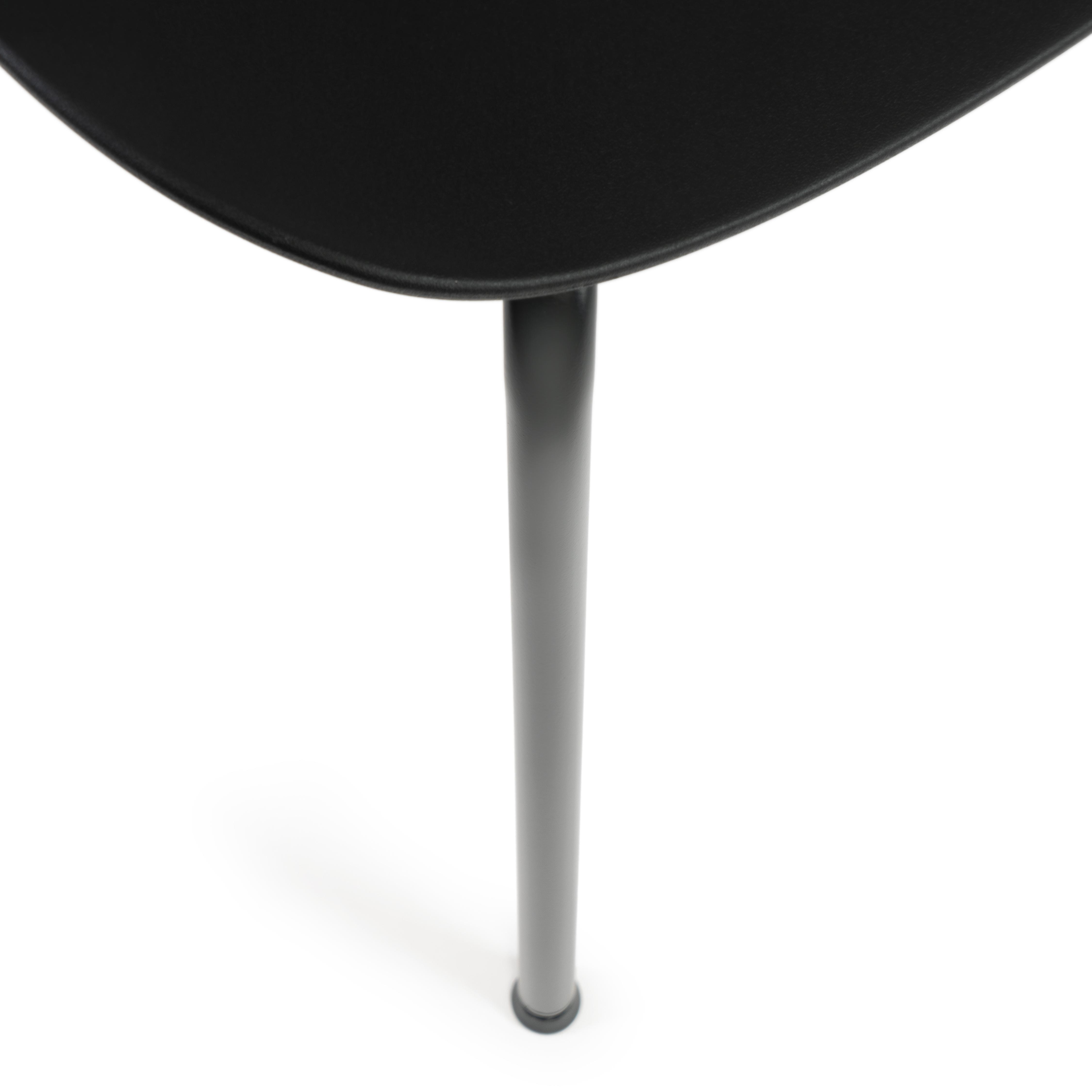 Стул VAN HALLEN (mod. 1534-45) пластик/металл, 45х52х77 см, высота до сиденья 46,5 см, черный/черный