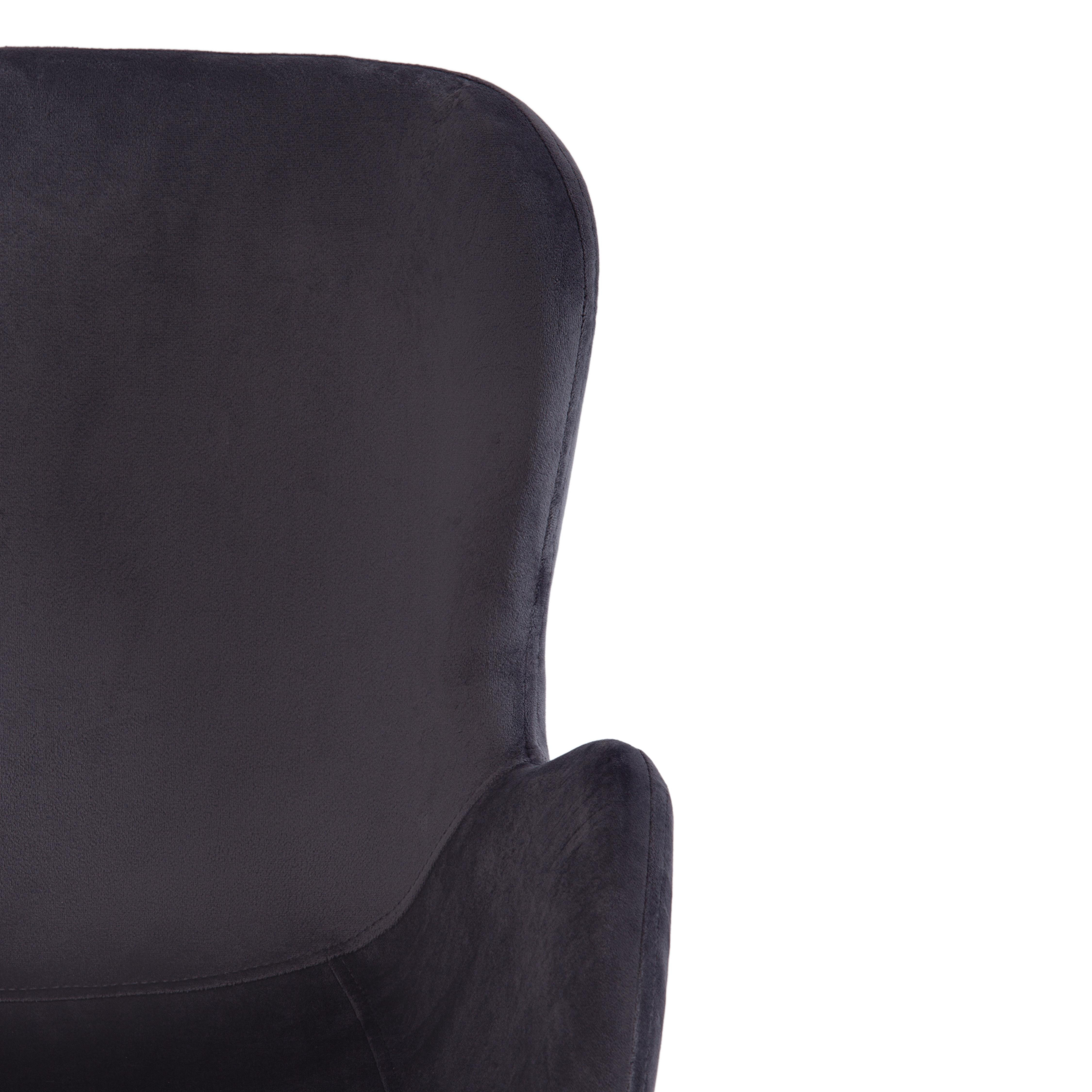Кресло BOEING ( mod. 9120) металл/вельвет, 42x58x84.5x47см, серый (HLR 21)/черный