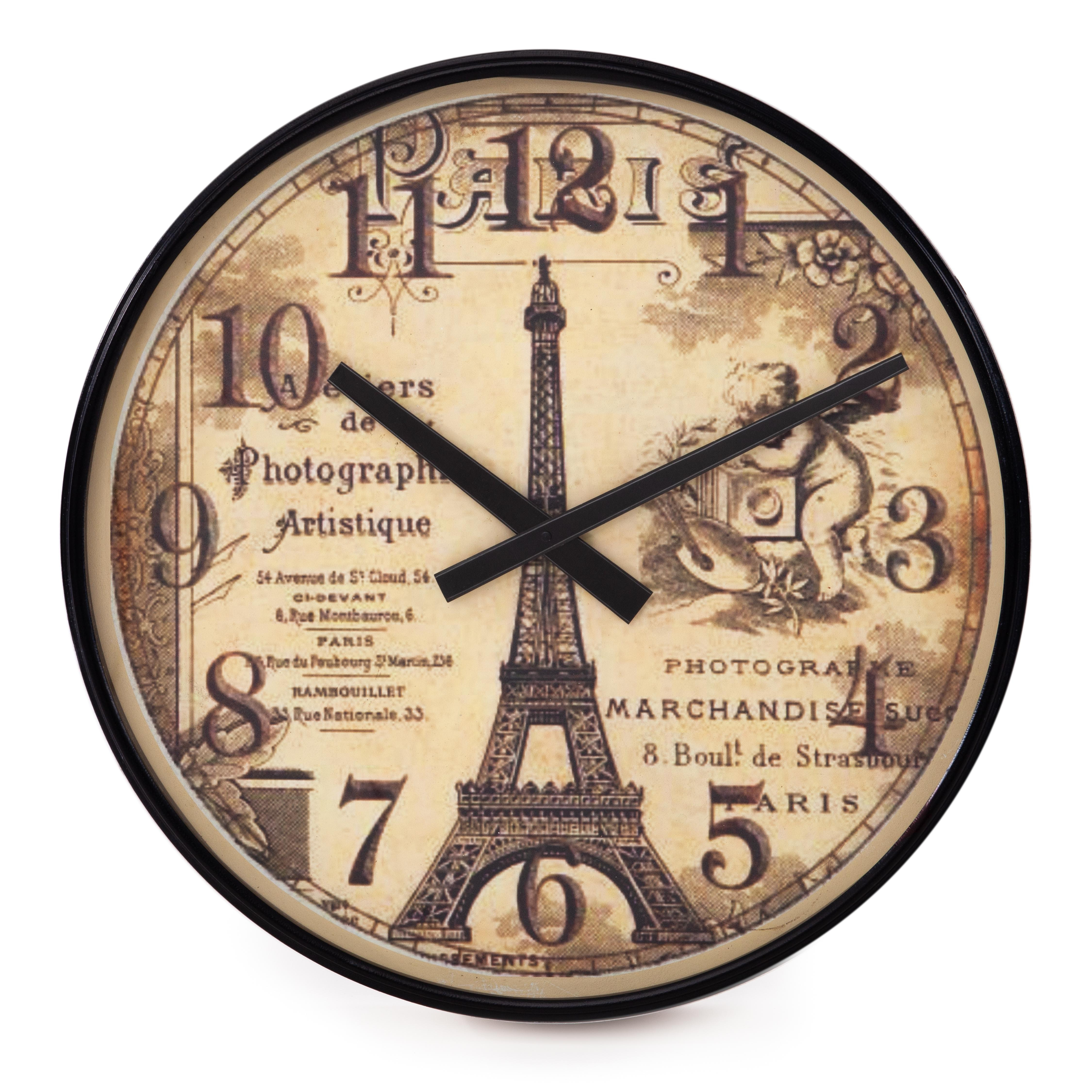 Стол-часы Secret De Maison ROSETTA ( mod. IT-001) металл, D48хВ58, butter white (слоновая кость), рисунок "Башня"