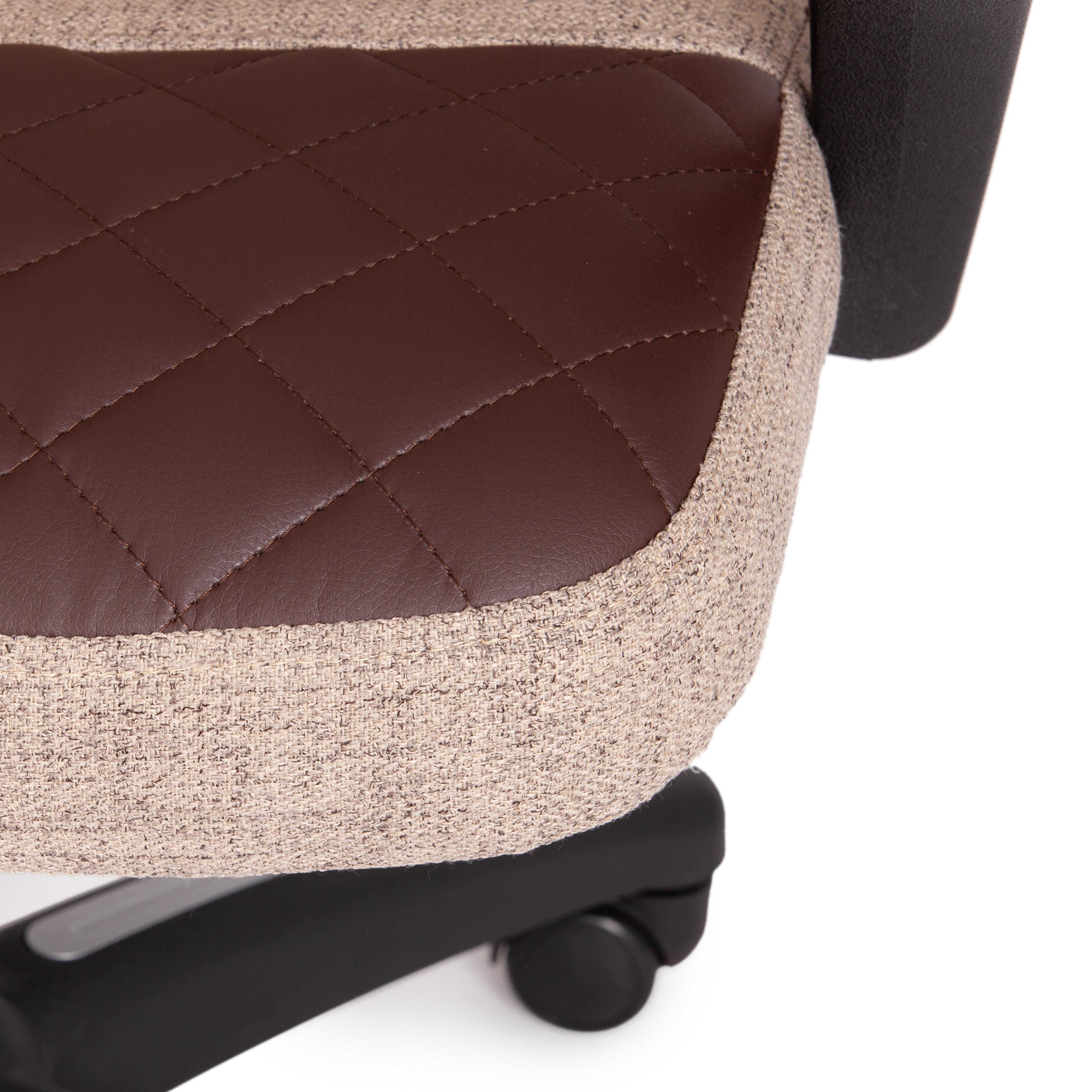 Кресло ADVANCE ткань/кож/зам, светло-коричневый/коричневый, фостер 03/36-36