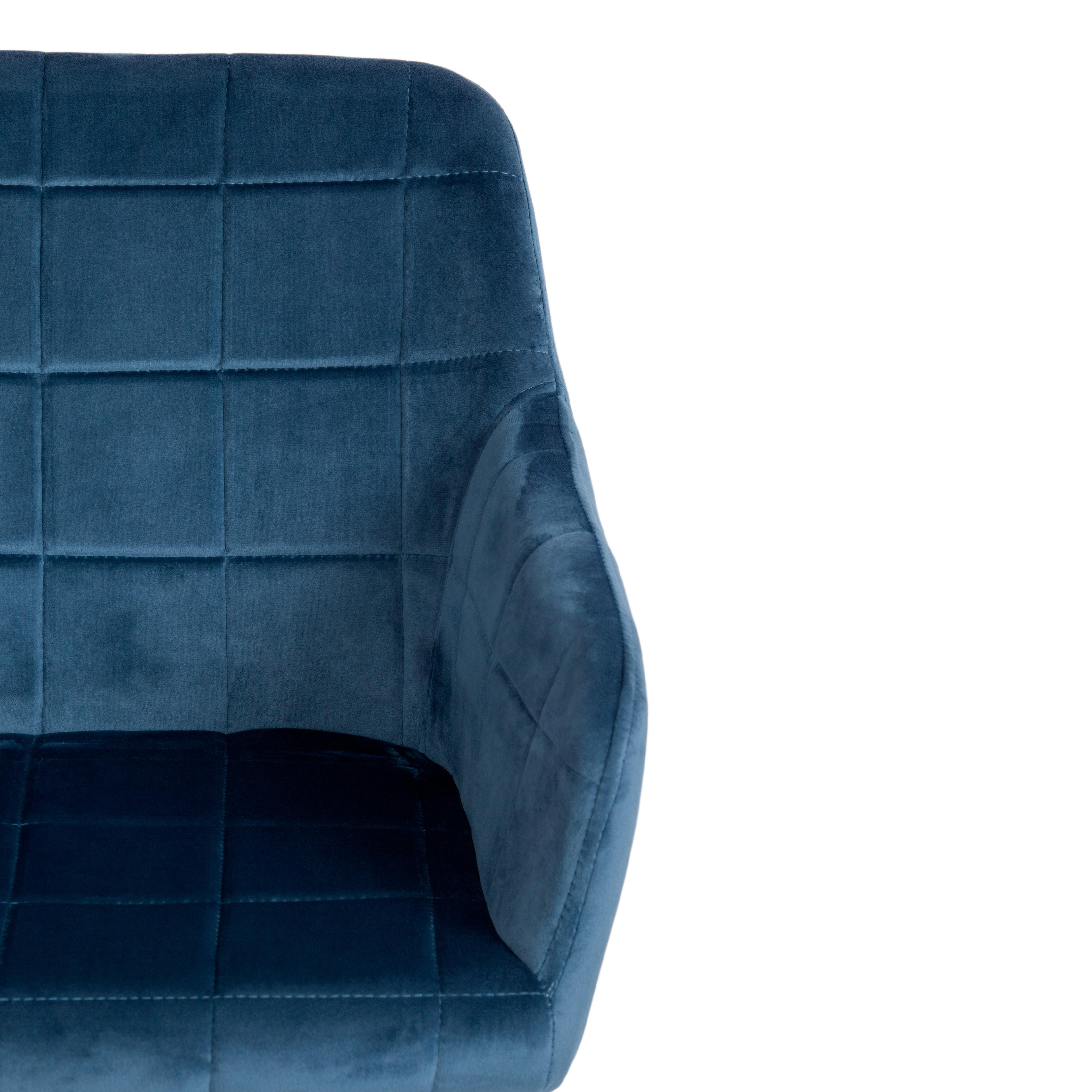 Кресло BEATA (mod. 8266) металл/ткань, 56х60х82 см, синий (G062-48)/черный