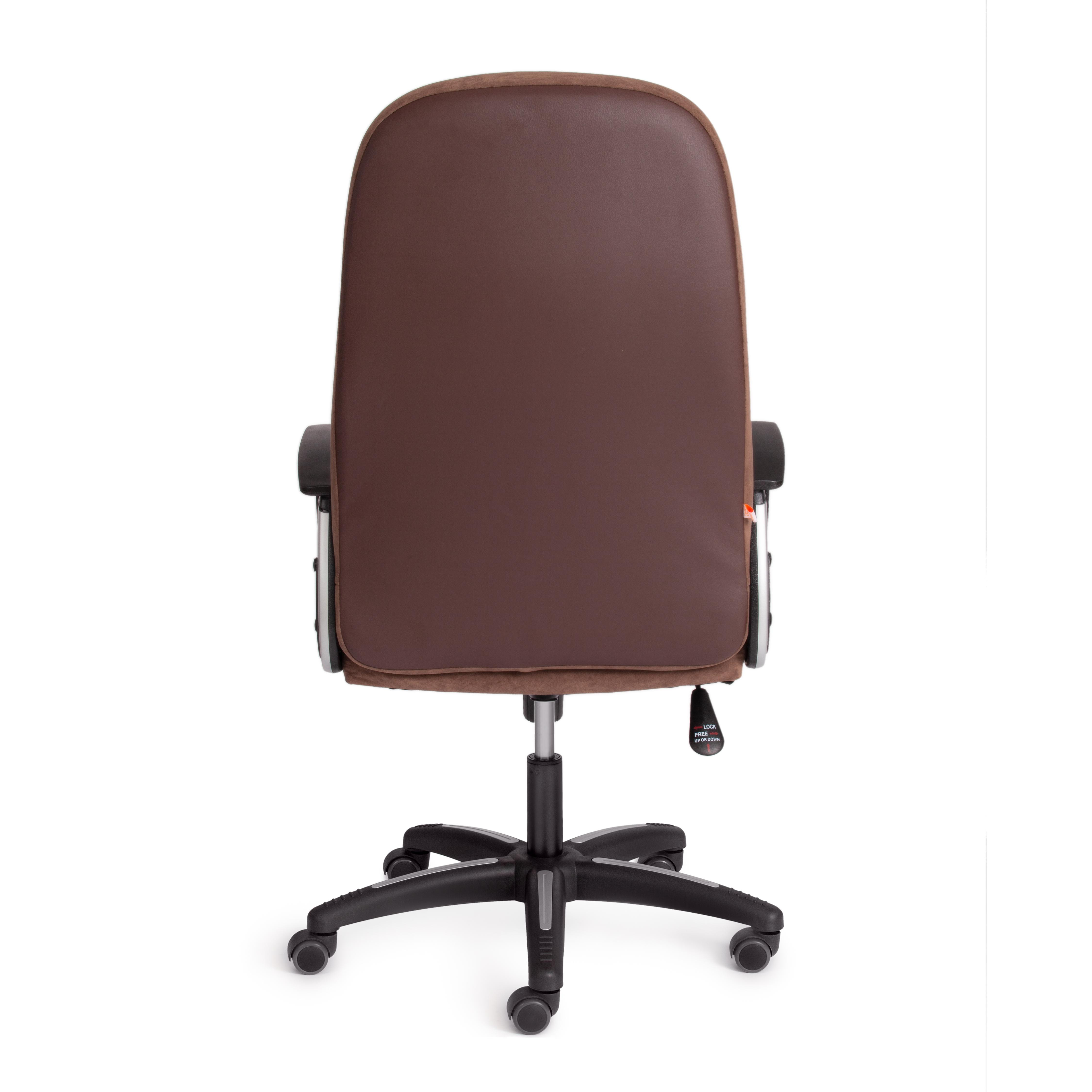 Кресло ADVANCE флок/кож/зам , коричневый, 6/36-36