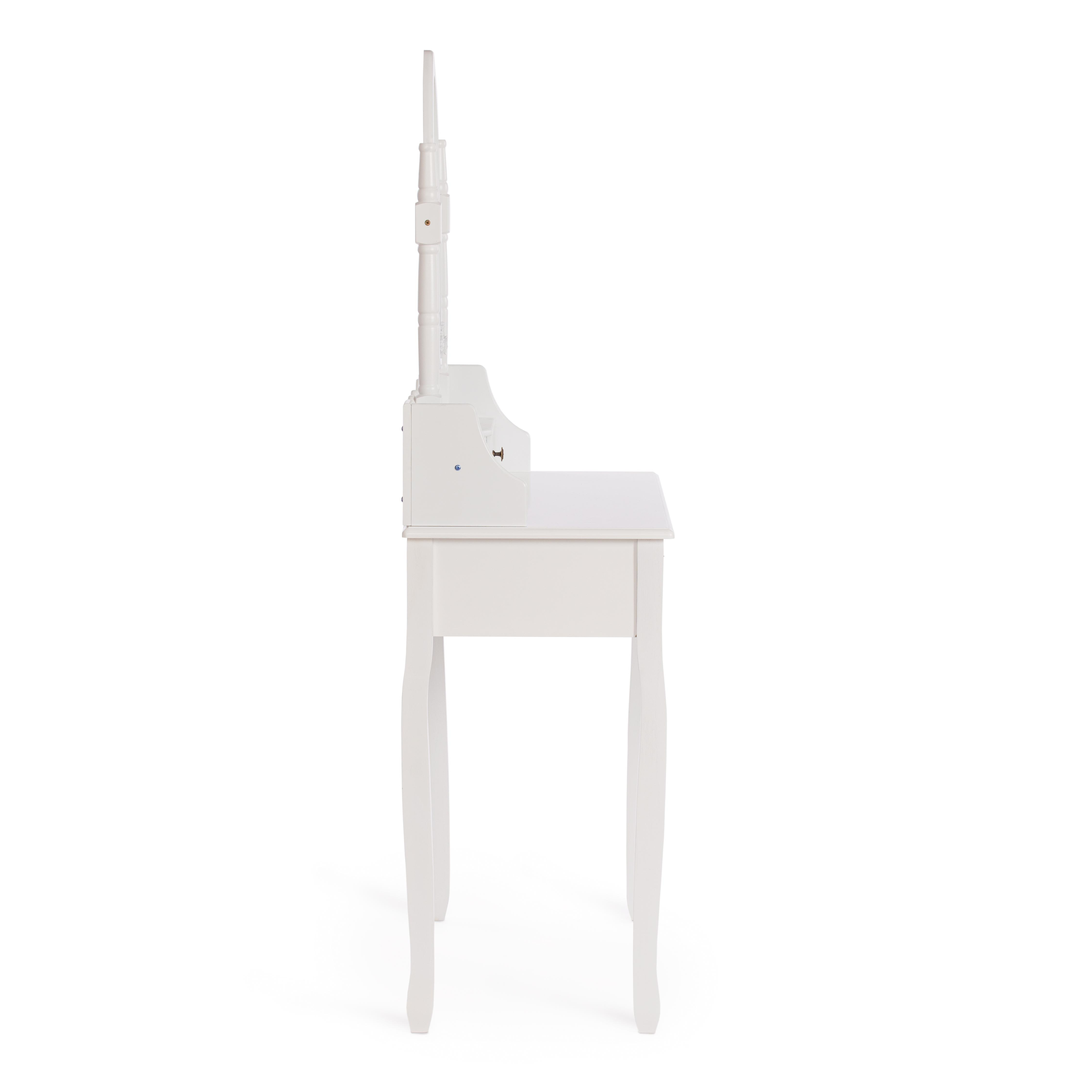Туалетный столик с зеркалом и табуретом Secret De Maison GAUDE (mod. TT-DT003) МДФ+Павловния, 75*40*145, Белый (White)
