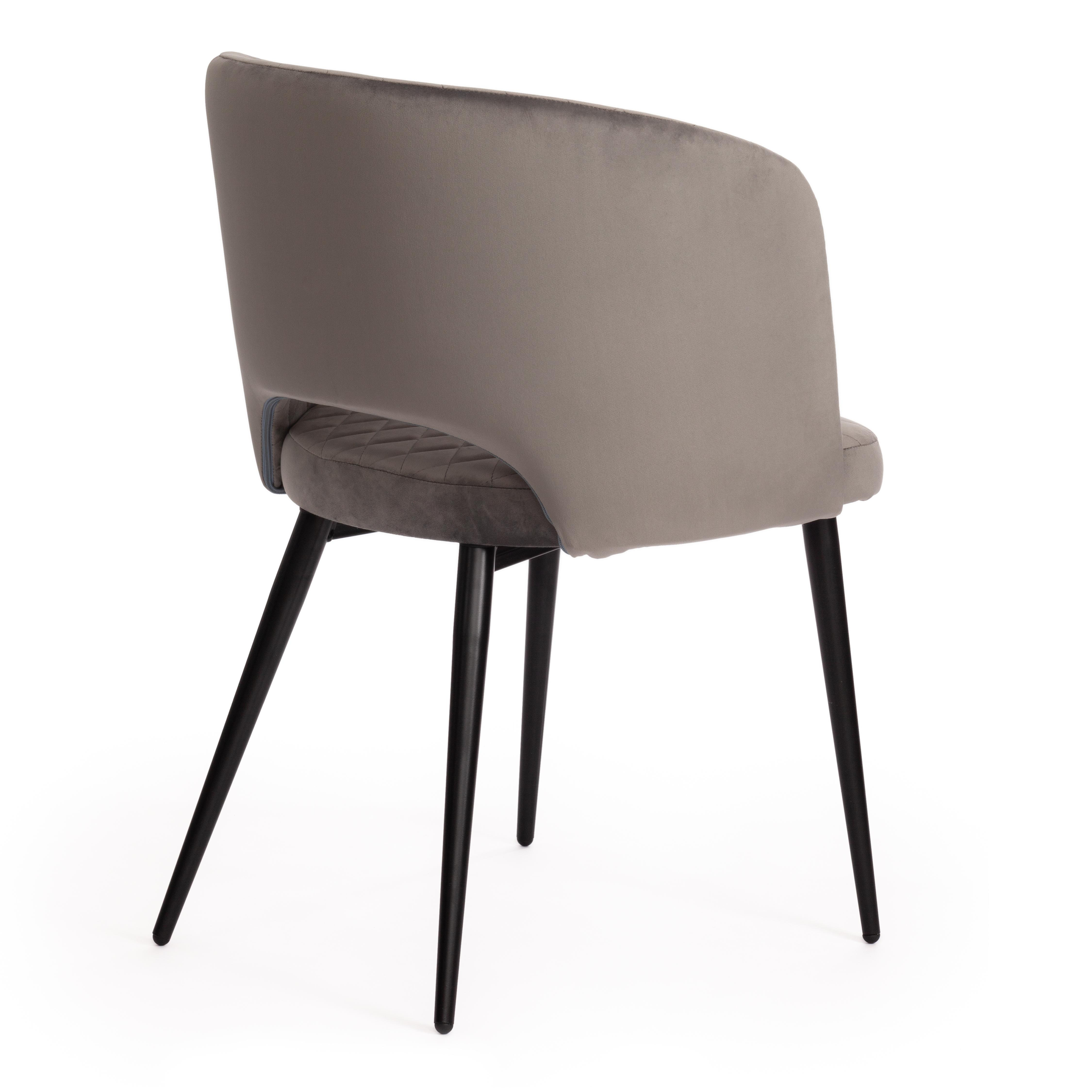 Кресло WIND (mod. 717) ткань/металл, 55х55х80 см, высота до сиденья 48 см, серый barkhat 26/черный