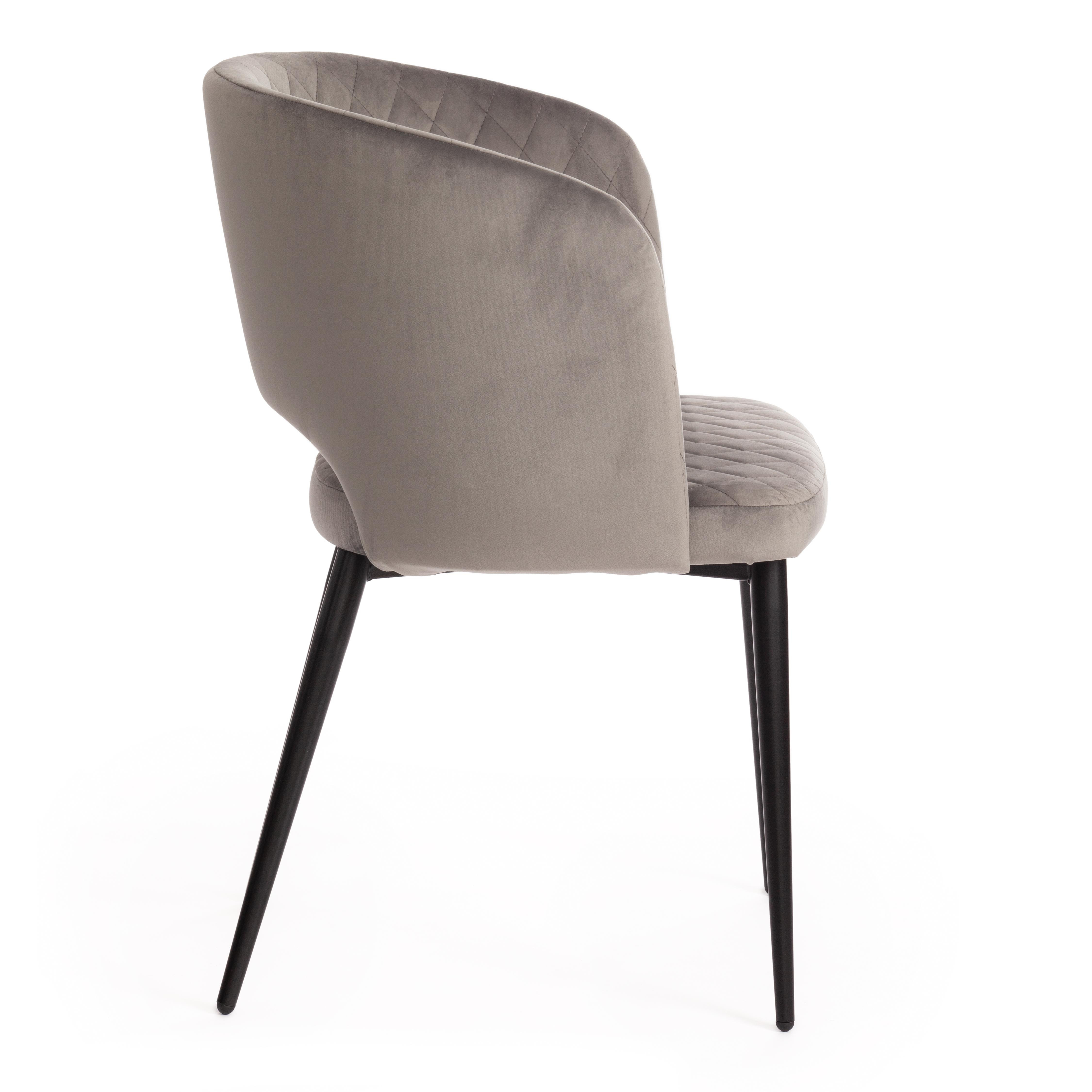 Кресло WIND (mod. 717) ткань/металл, 55х55х80 см, высота до сиденья 48 см, серый barkhat 26/черный