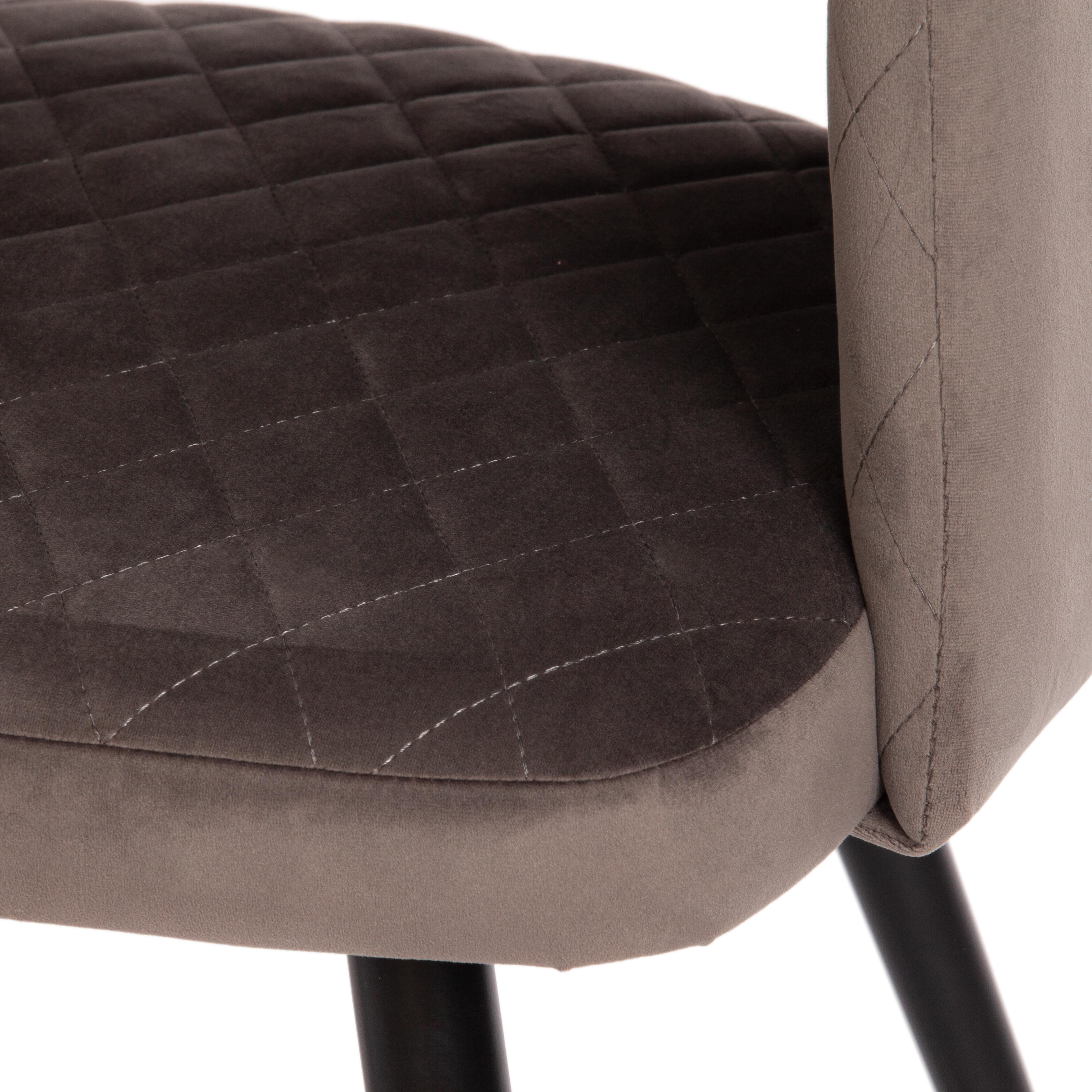 Кресло WIND (mod. 717) ткань/металл, 55х55х80 см, высота до сиденья 48 см, темно-серый barkhat 14/черный