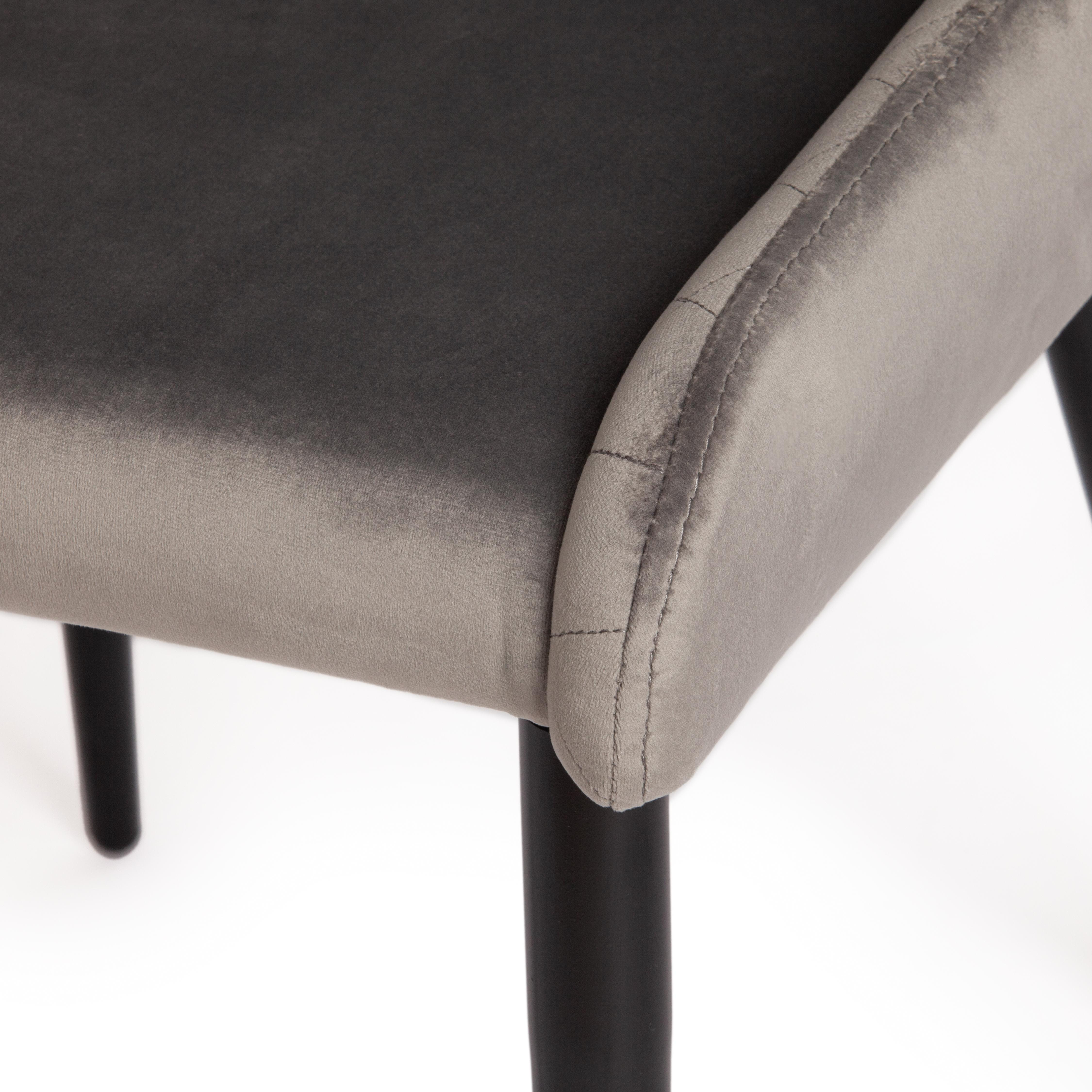 Стул MANTRA (mod. 713) ткань/металл, 49х61х82 см, высота до сидения 49 см, серый barkhat 26/черный