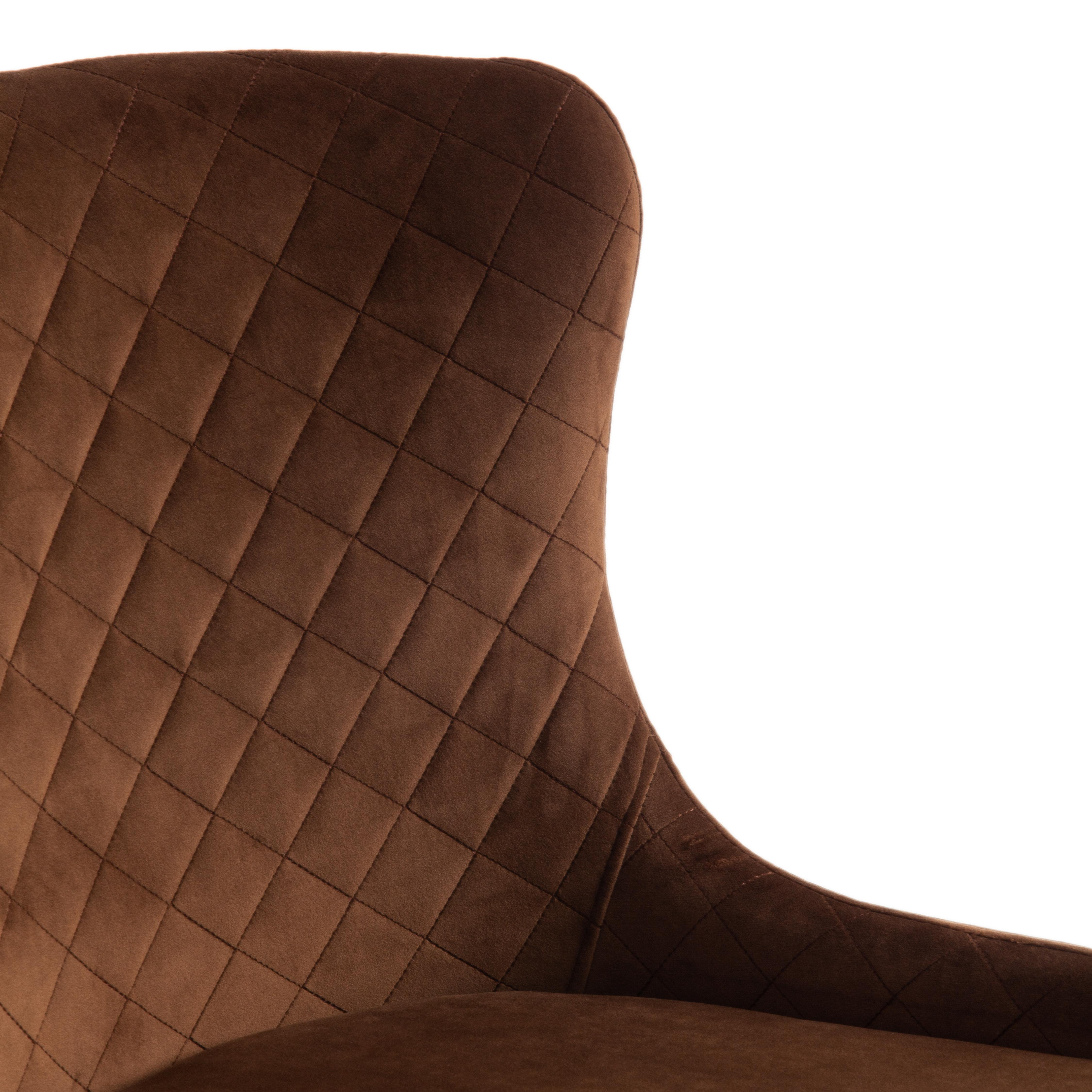 Стул MANTRA (mod. 713) ткань/металл, 49х61х82 см, высота до сидения 49 см, коричневый barkhat 11/черный