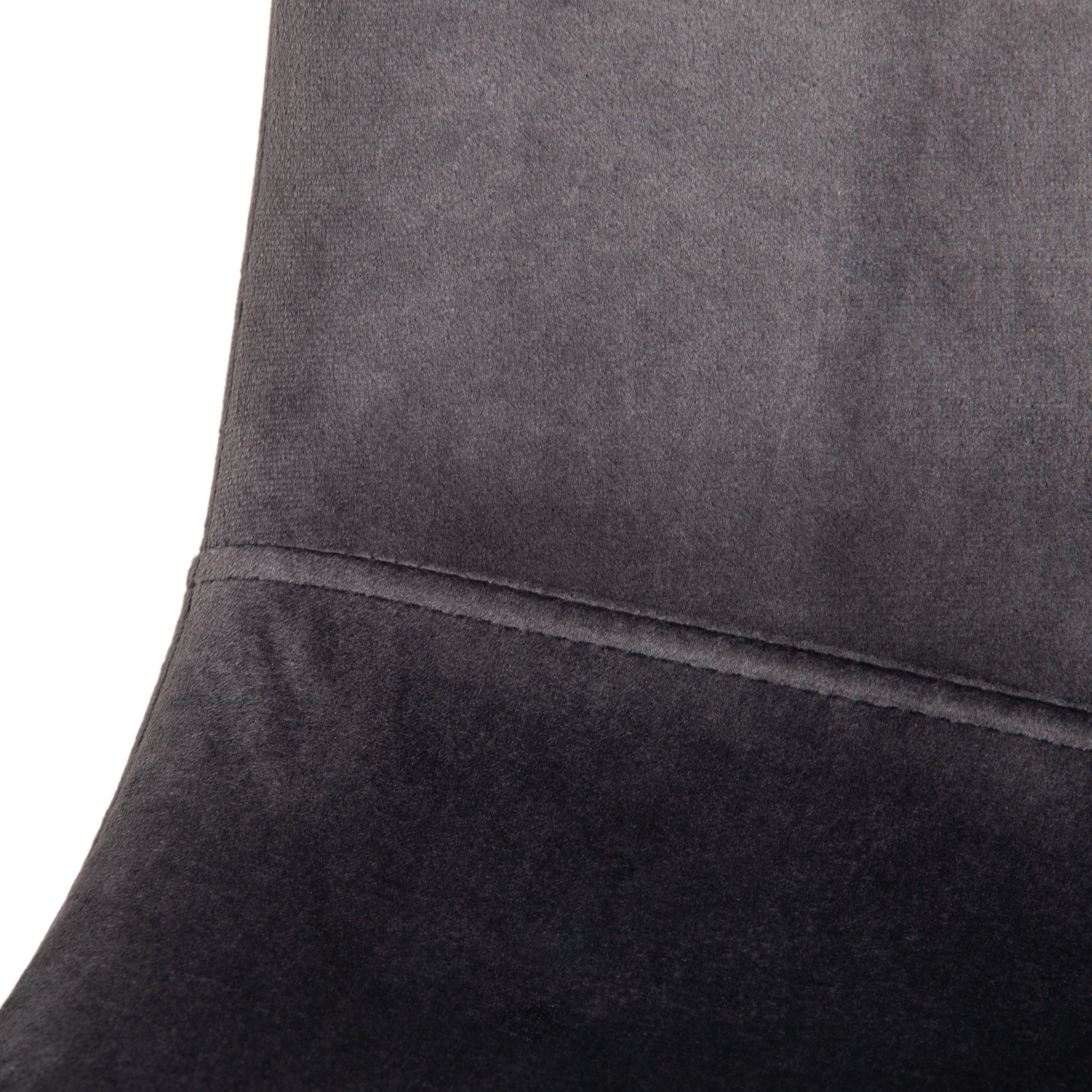 Стул BREEZE (mod. 4724) металл/вельвет, 44х48х87см, серый/черные ножки