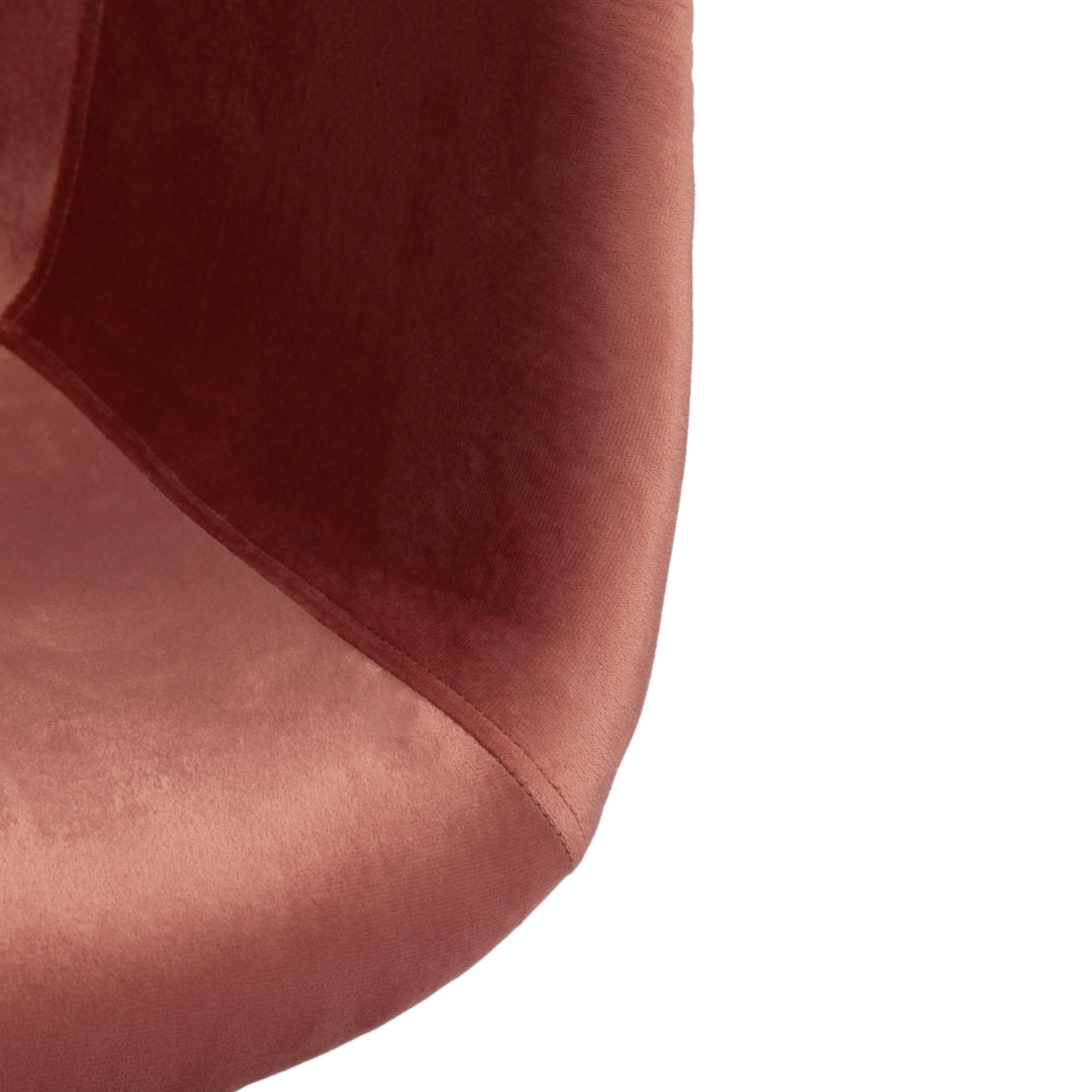 Кресло CINDY SOFT (EAMES) (mod. 101) дерево береза/металл/мягкое сиденье/ткань, 61 х 60 х 80 см , коралловый (HLR 44)/натуральный