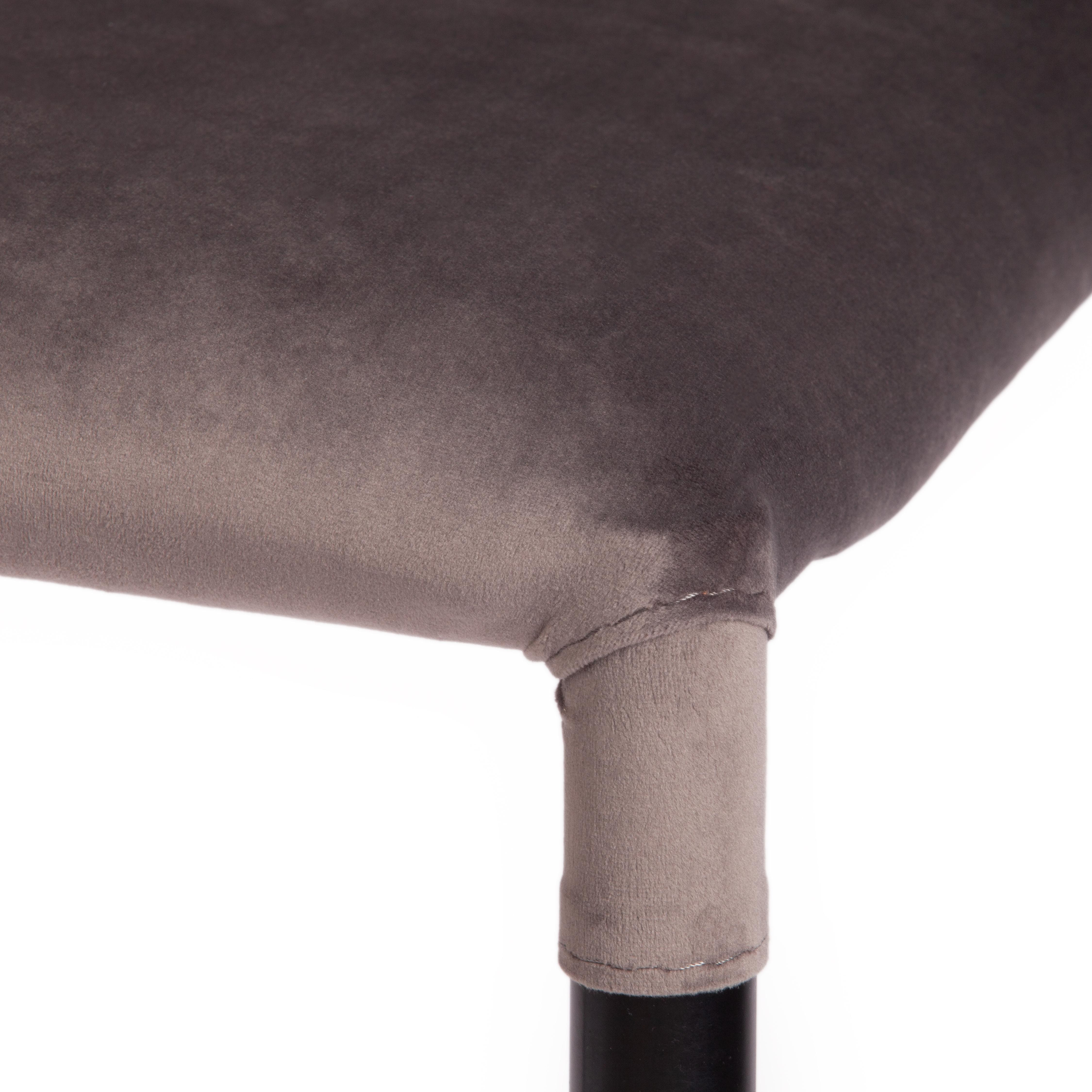 Стул полубарный ALVOR (mod. 715пб) ткань/металл, 44х55х99 см, высота до сиденья 67 см, темно-серый barkhat 14/черный