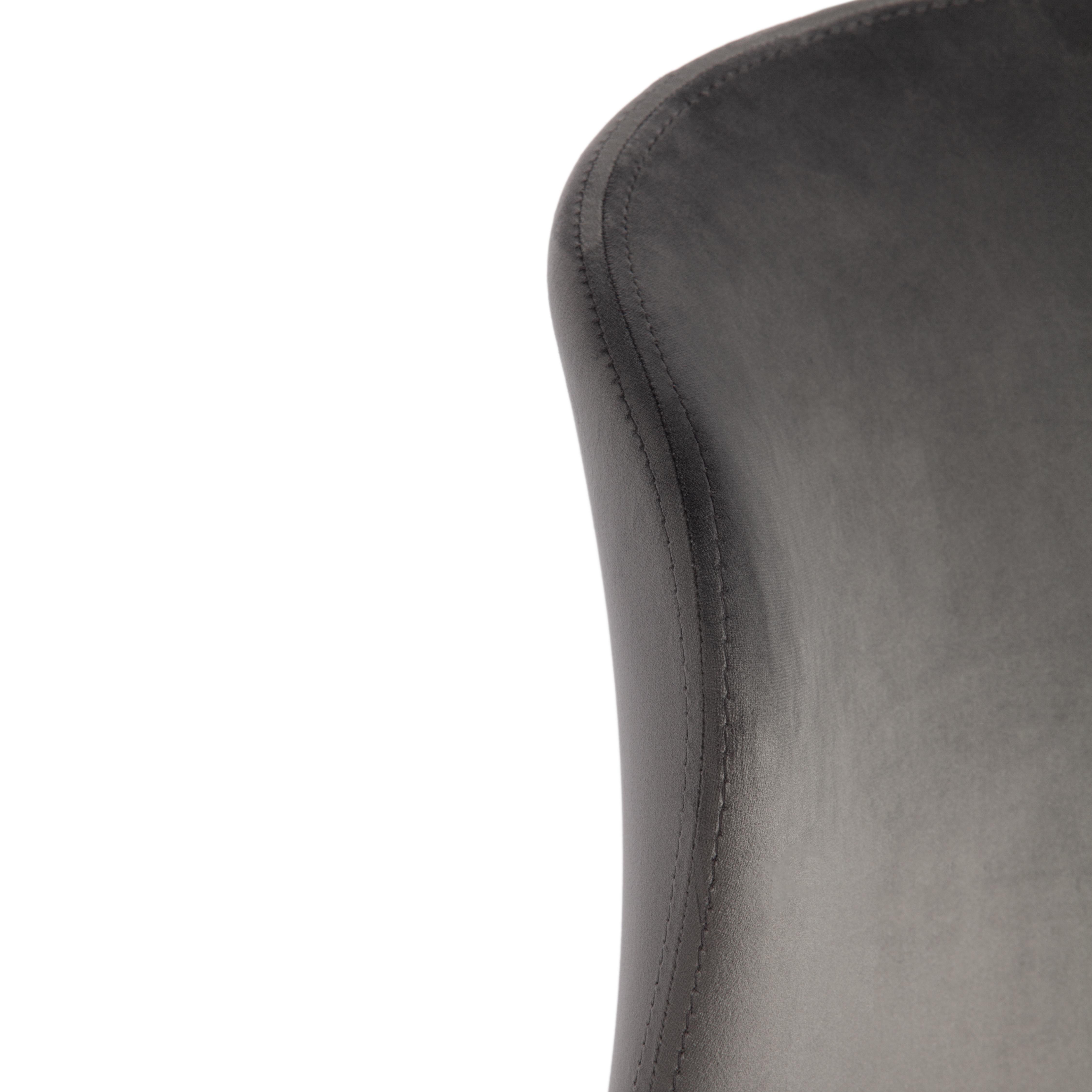 Стул ALVOR (mod. 715) ткань/металл, 48х65х86 см, высота до сиденья 51 см, серый barkhat 26/черный