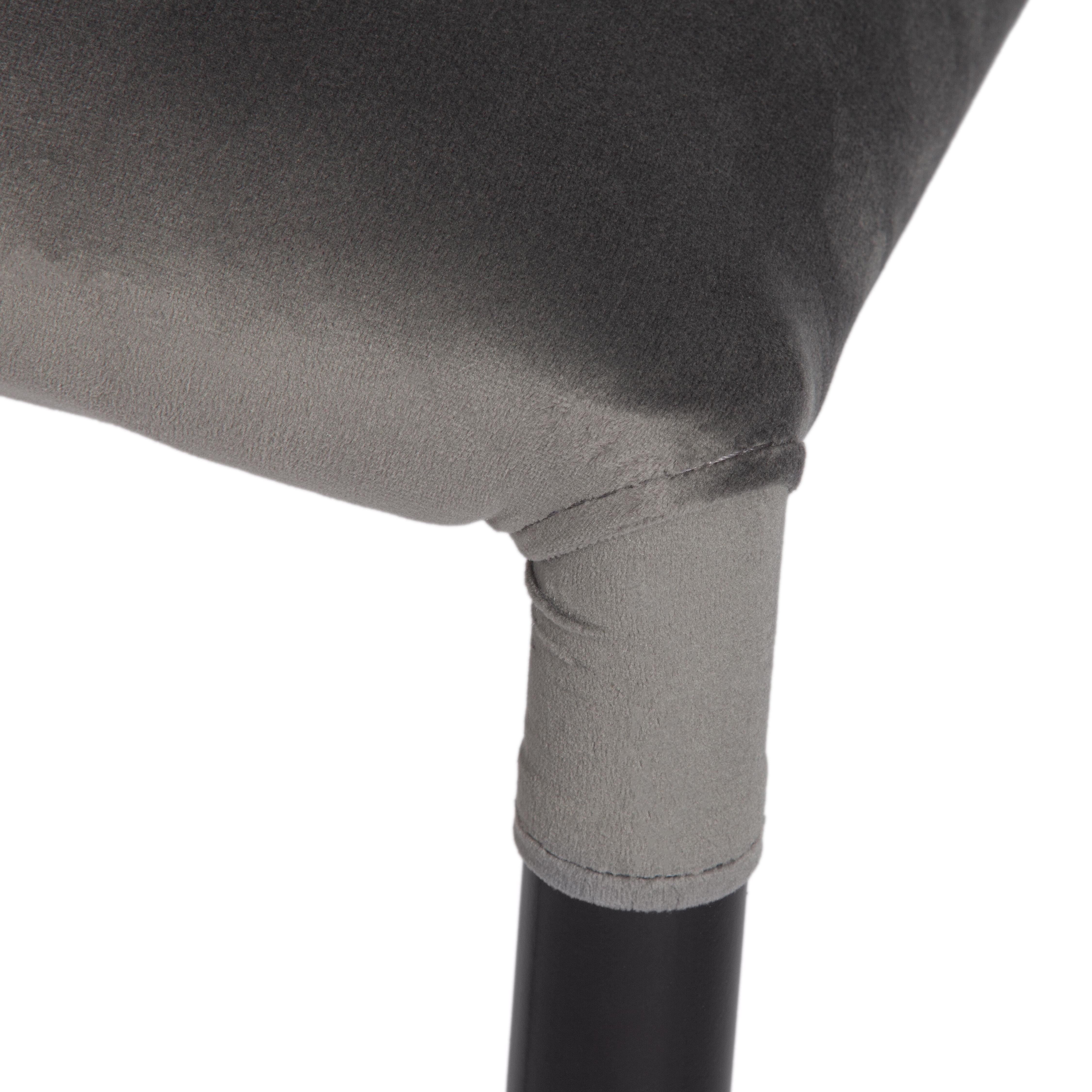 Стул полубарный ALVOR (mod. 715пб) ткань/металл, 44х55х99 см, высота до сиденья 67 см, серый barkhat 26/черный