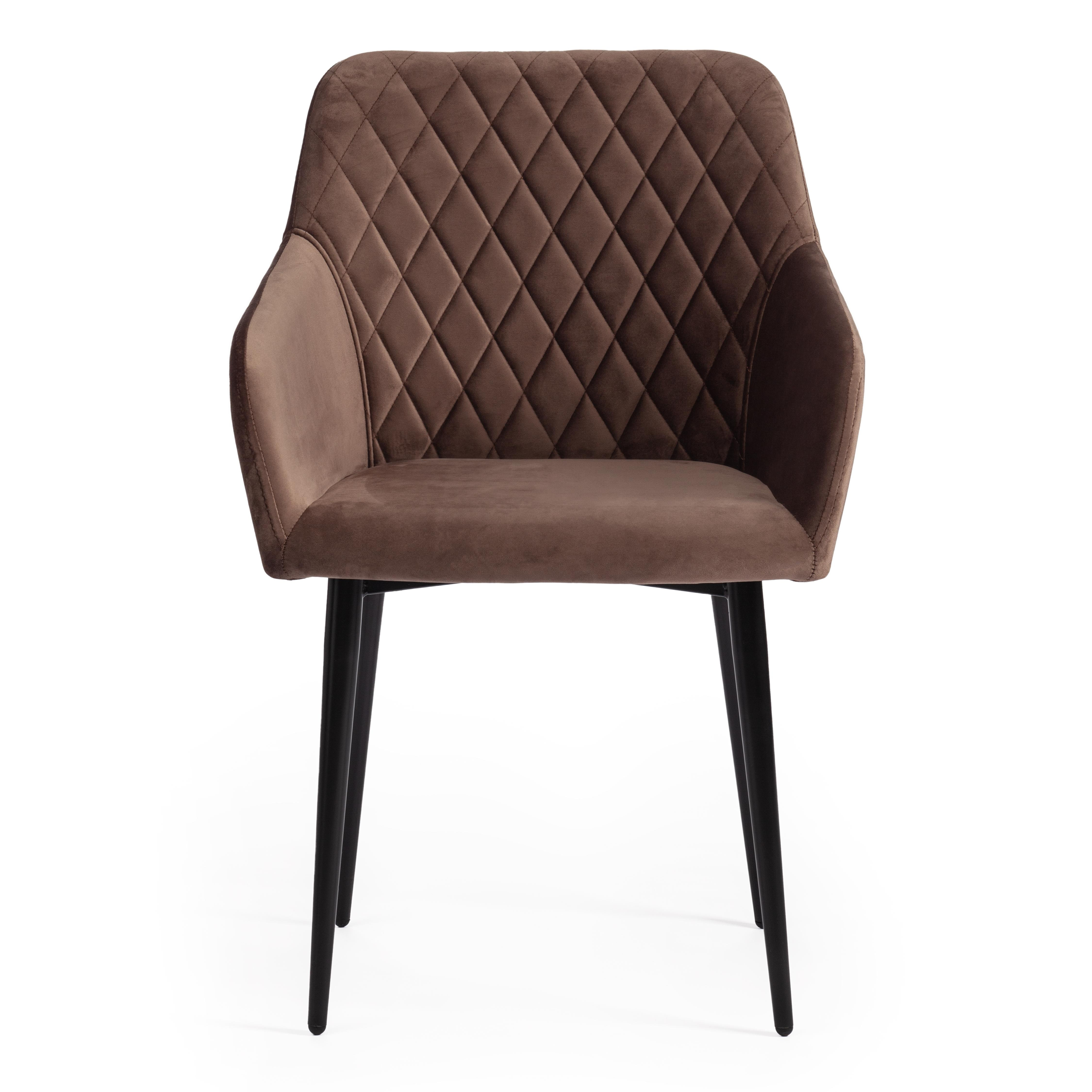 Кресло BREMO (mod. 708) ткань/металл, 58х55х83 см, высота до сиденья 48 см, коричневый barkhat 12/черный