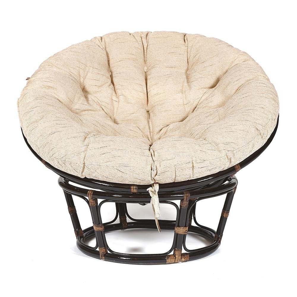 Кресло "PAPASAN" 23/01 W /с подушкой/ Antique brown (античный черно-коричневый), ткань Старт