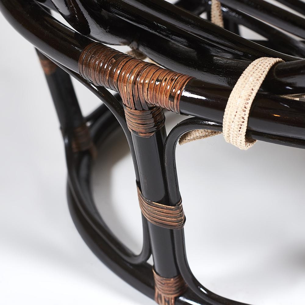 Кресло "PAPASAN"  23/01 W /с подушкой/ Antique brown (античный черно-коричневый), ткань Старт