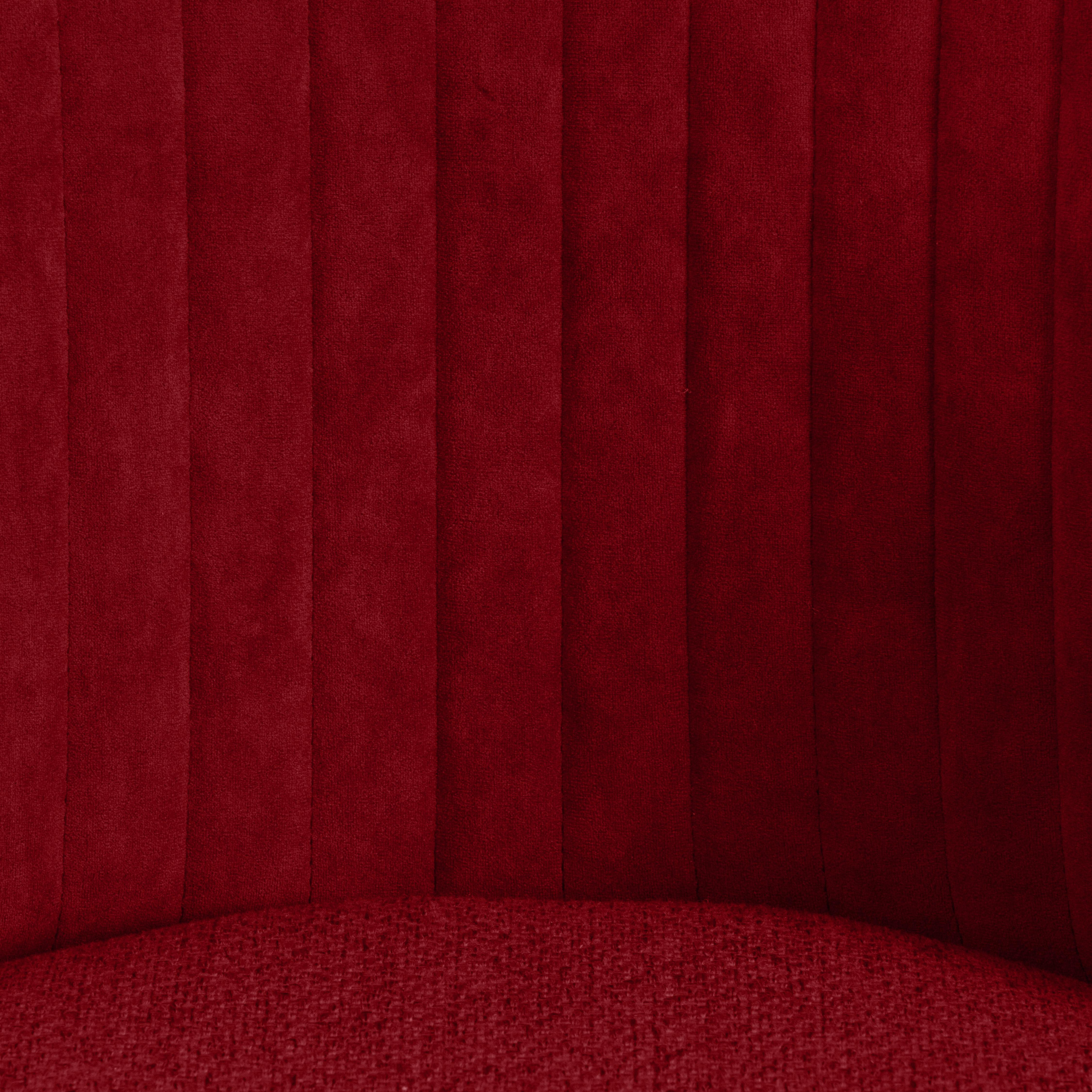 Кресло MELODY флок/ткань, бордо/красный, 10/MJ190-11