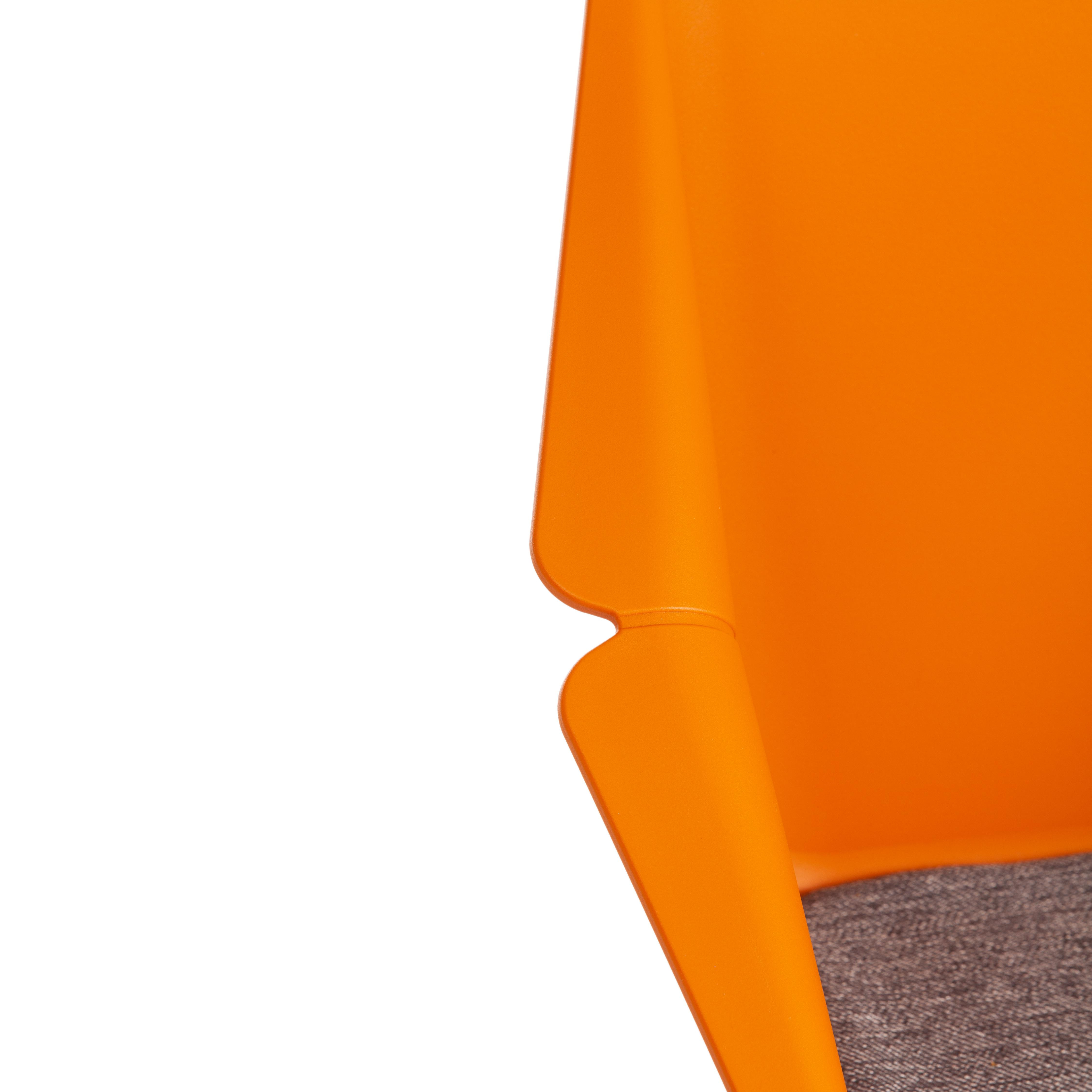 Стул DORO (mod. 8088) пластик/металл/ткань , 61,5 х 55 х 46 х 89 см , Orange (Оранжевый) 90988 / Grey (Серый) 1509