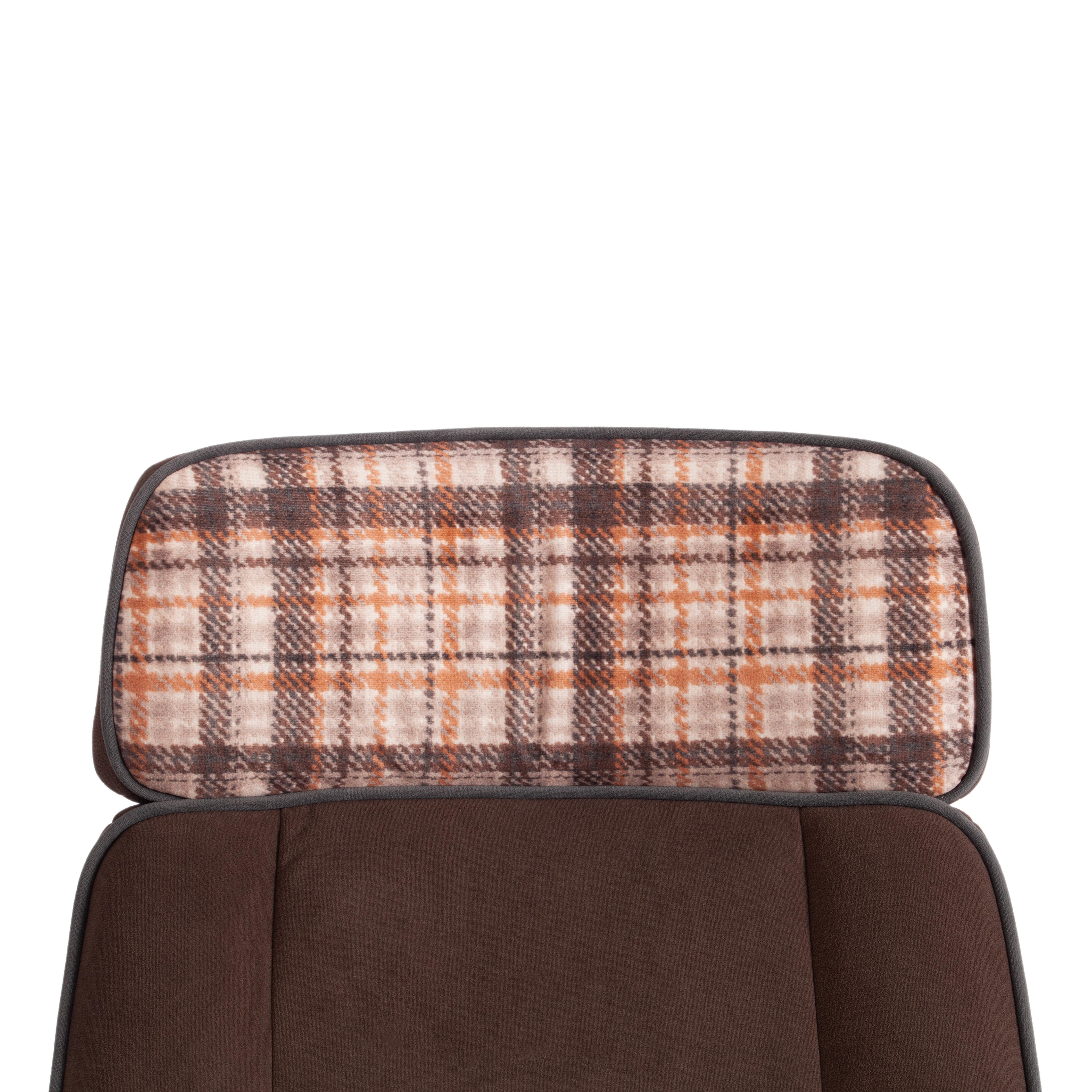 Кресло CHARM флок/ткань, коричневый/оранжевый, 06/bourbon 07