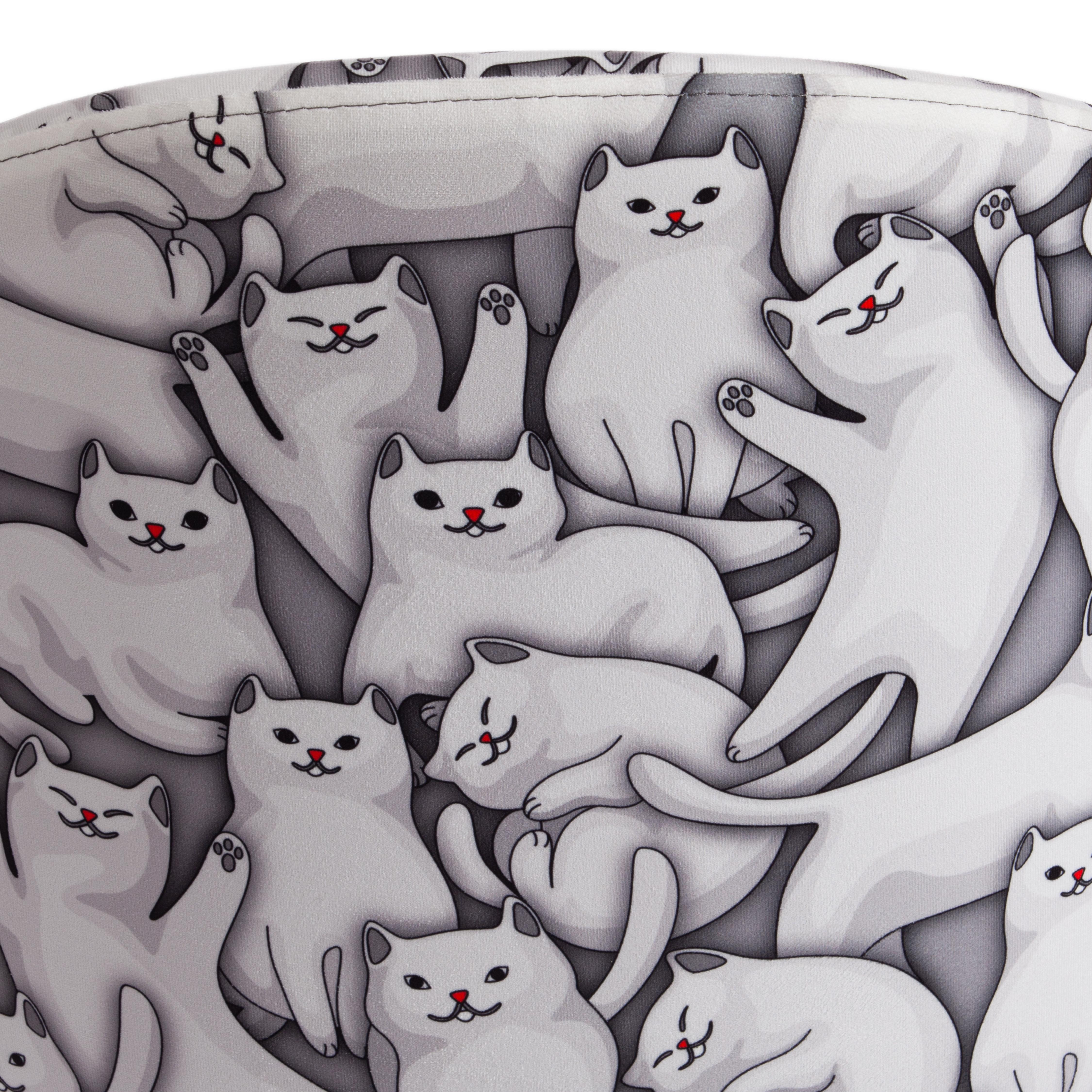 Кресло MELODY ткань/флок, серый, Cats/29