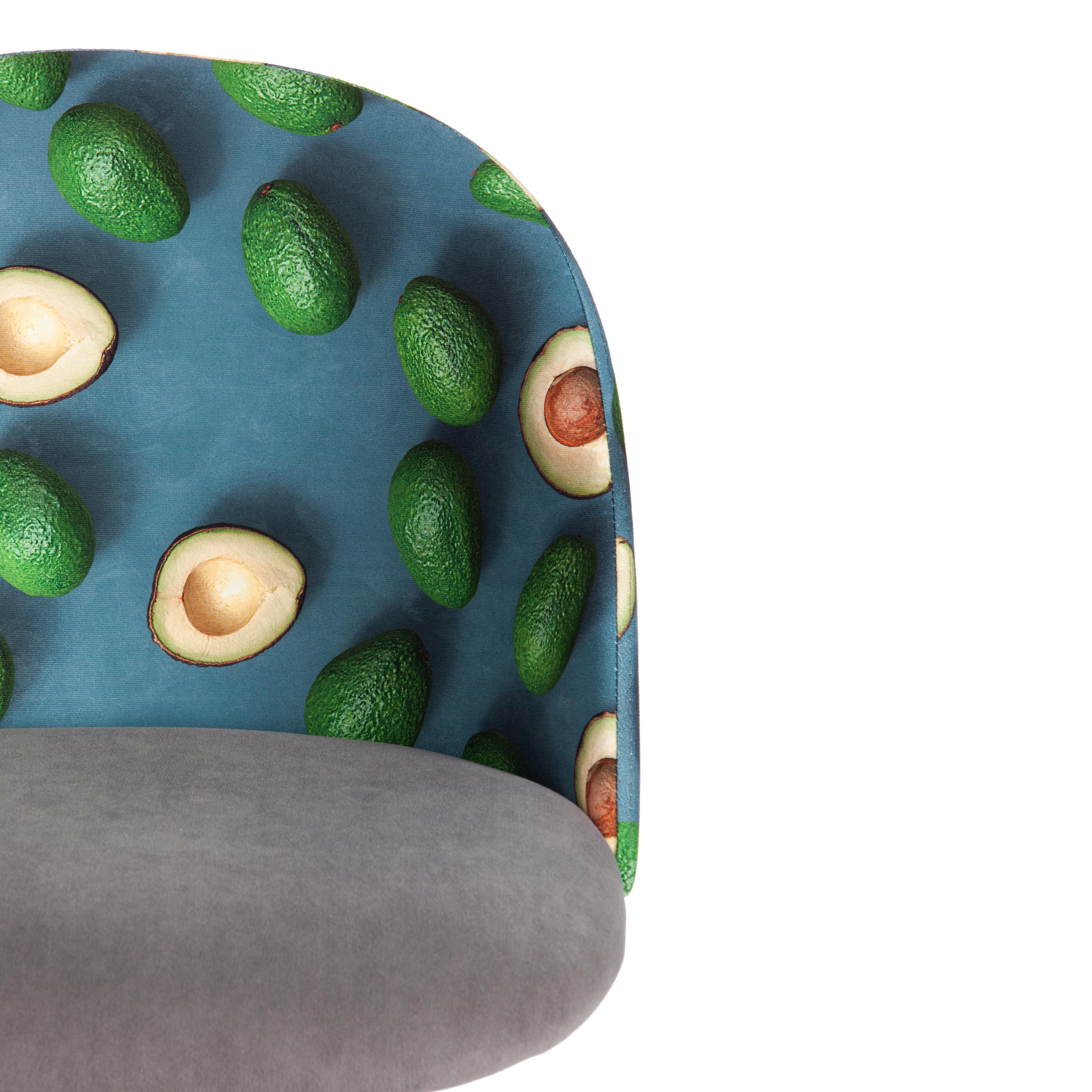 Кресло MELODY ткань/флок, серый, Botanica 11 avocado/29