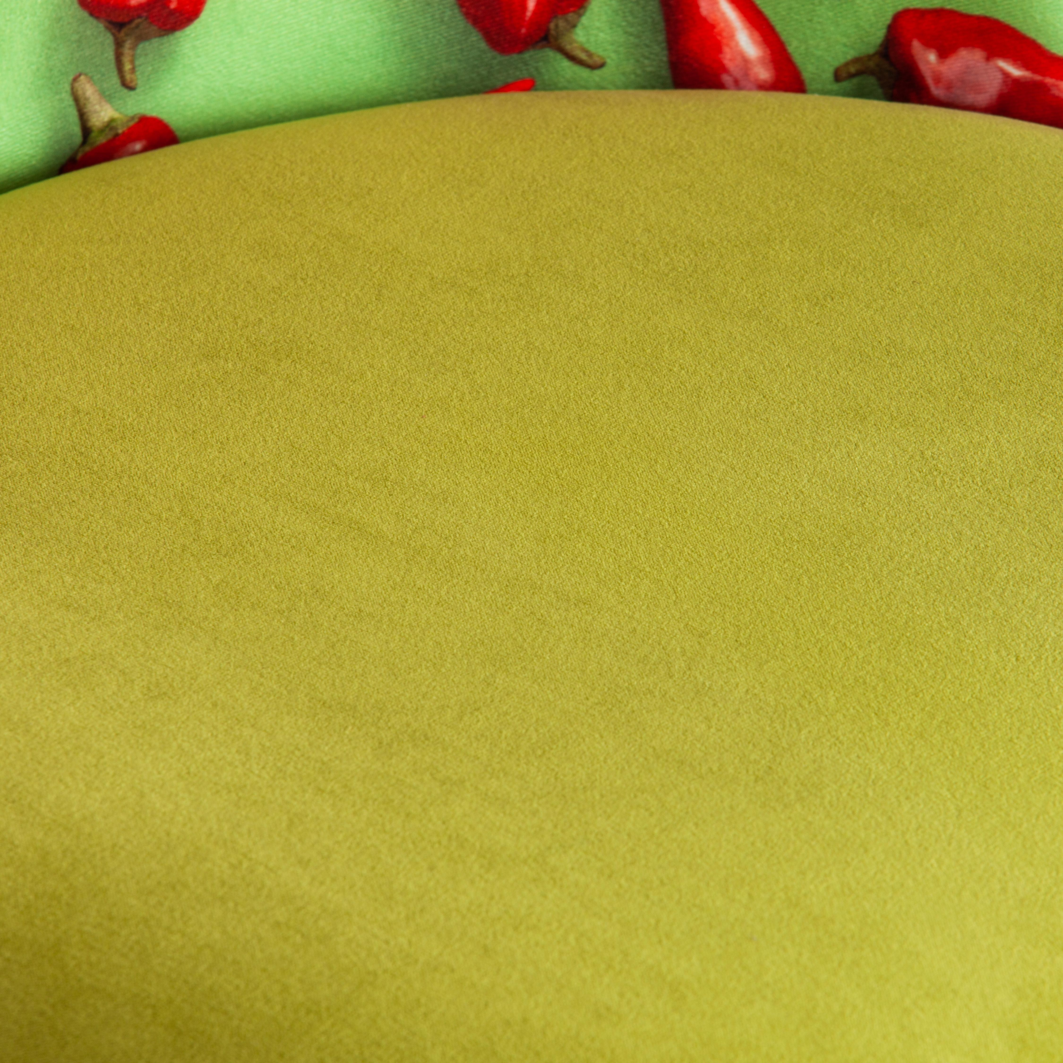Кресло MELODY ткань/флок, олива, Botanica 03 pepper/23