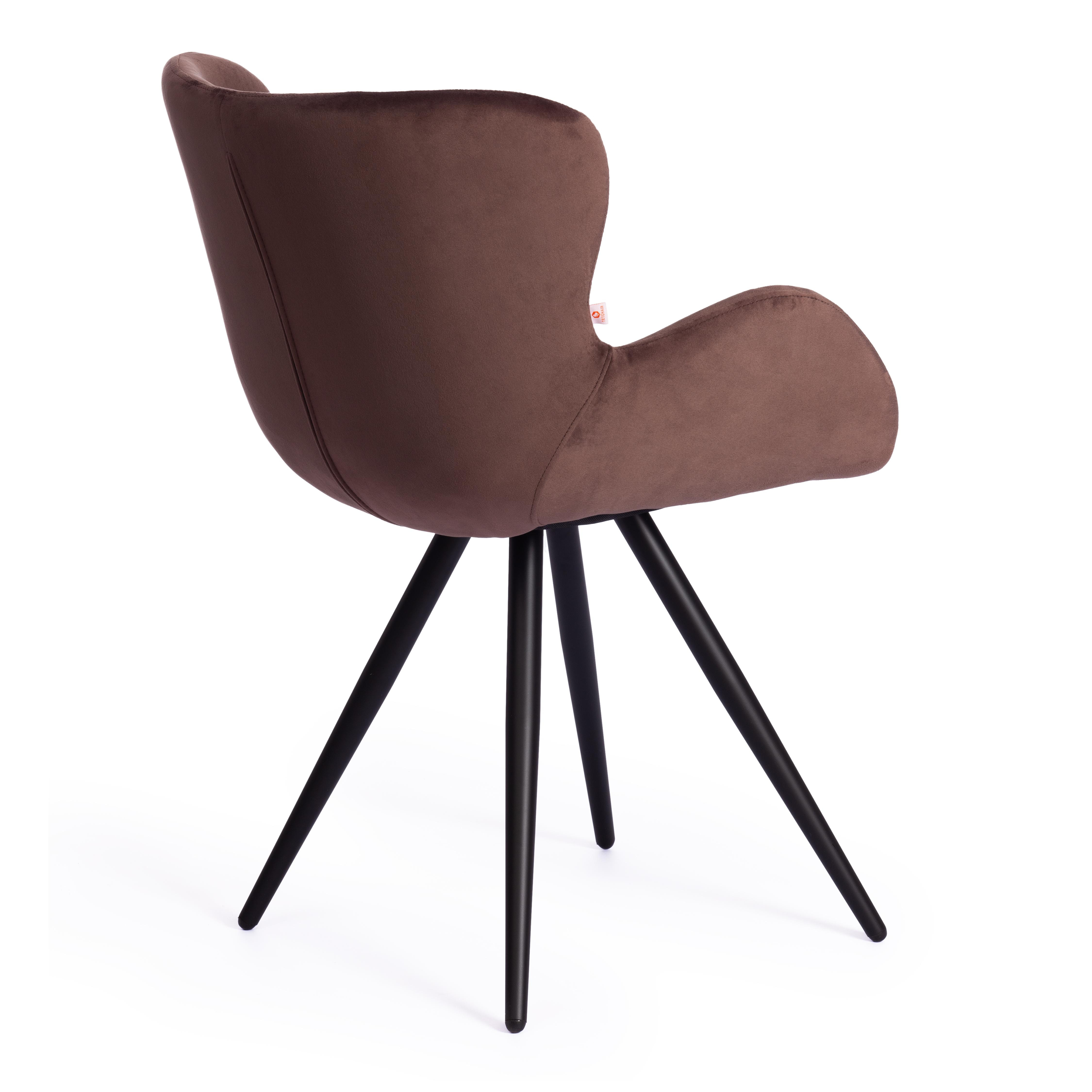 Кресло BOEING ( mod. 9120) металл/вельвет, 42x58x84.5x47см, коричневый (HLR19)/черный