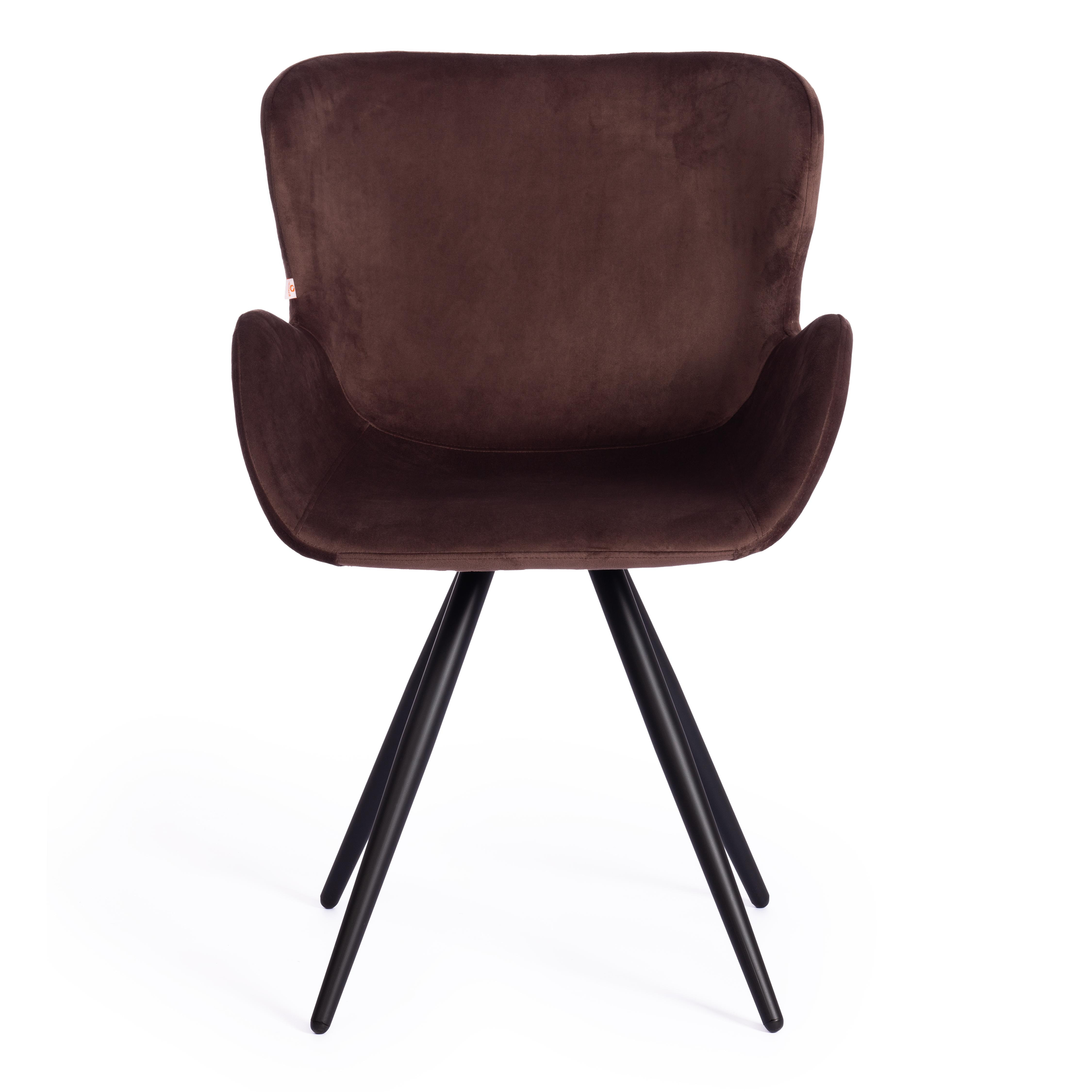 Кресло BOEING ( mod. 9120) металл/вельвет, 42x58x84.5x47см, коричневый (HLR19)/черный