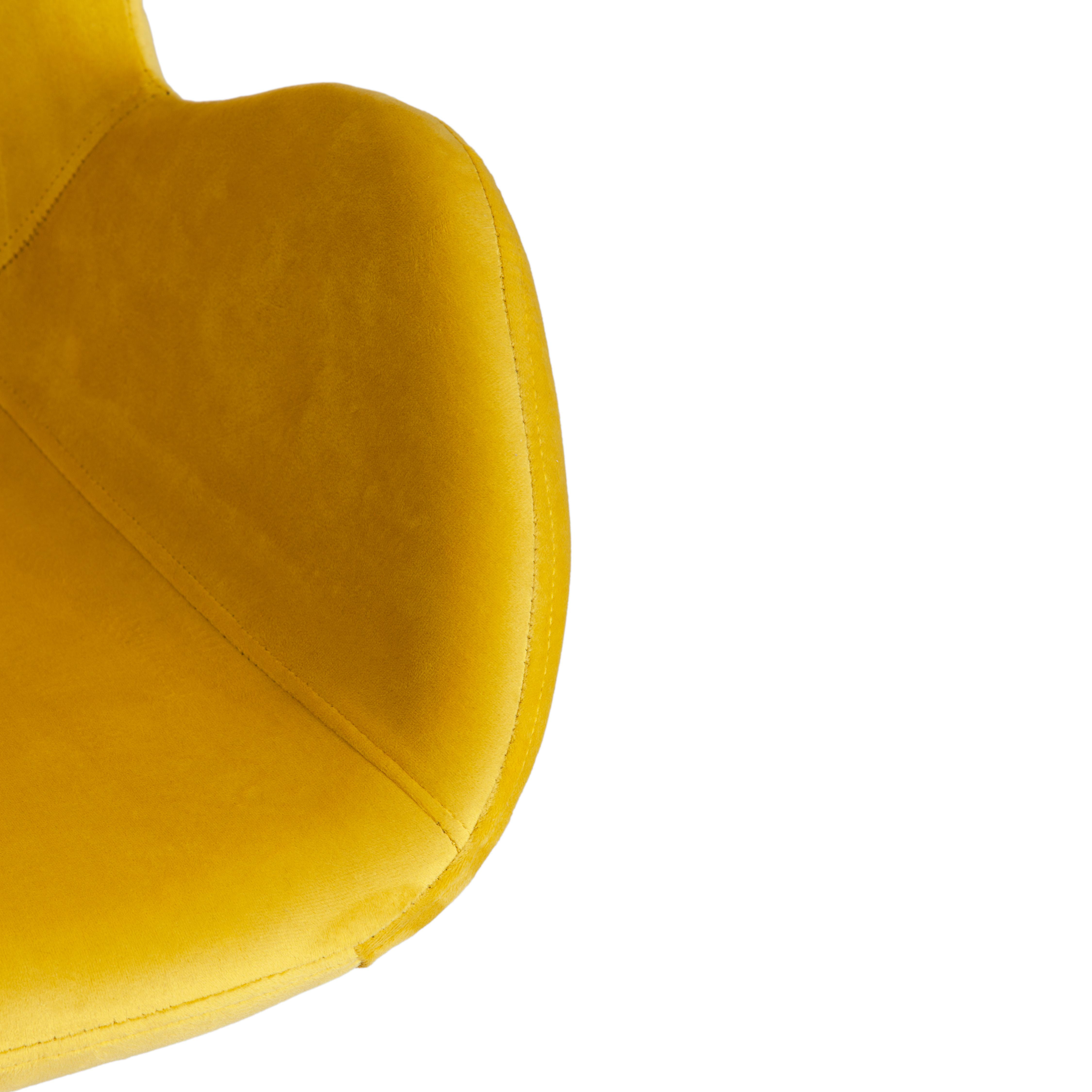 Кресло BOEING ( mod. 9120) металл/вельвет, 42x58x84.5x47см, желтый (HLR 40)/черный