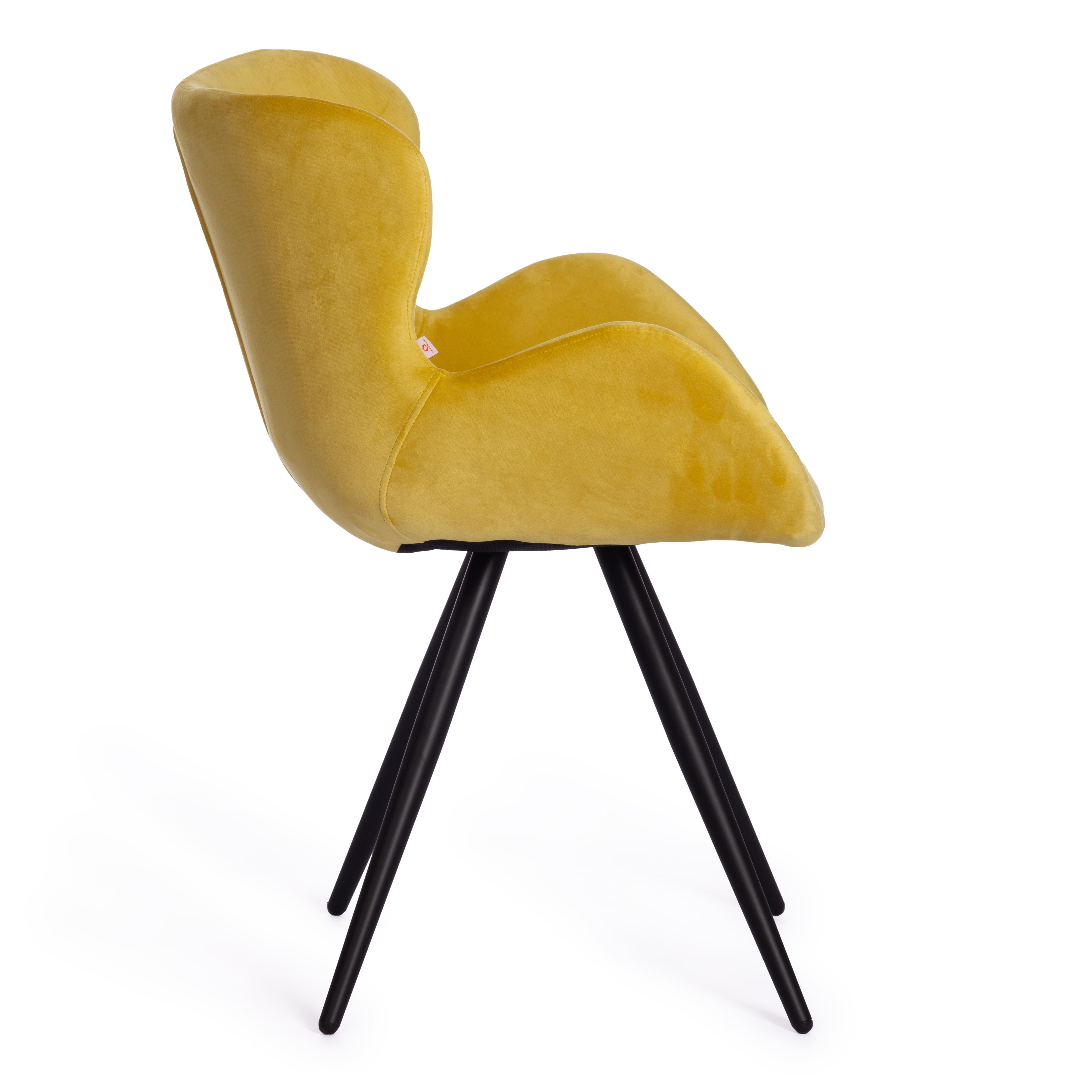 Кресло BOEING ( mod. 9120) металл/вельвет, 42x58x84.5x47см, желтый (HLR 40)/черный