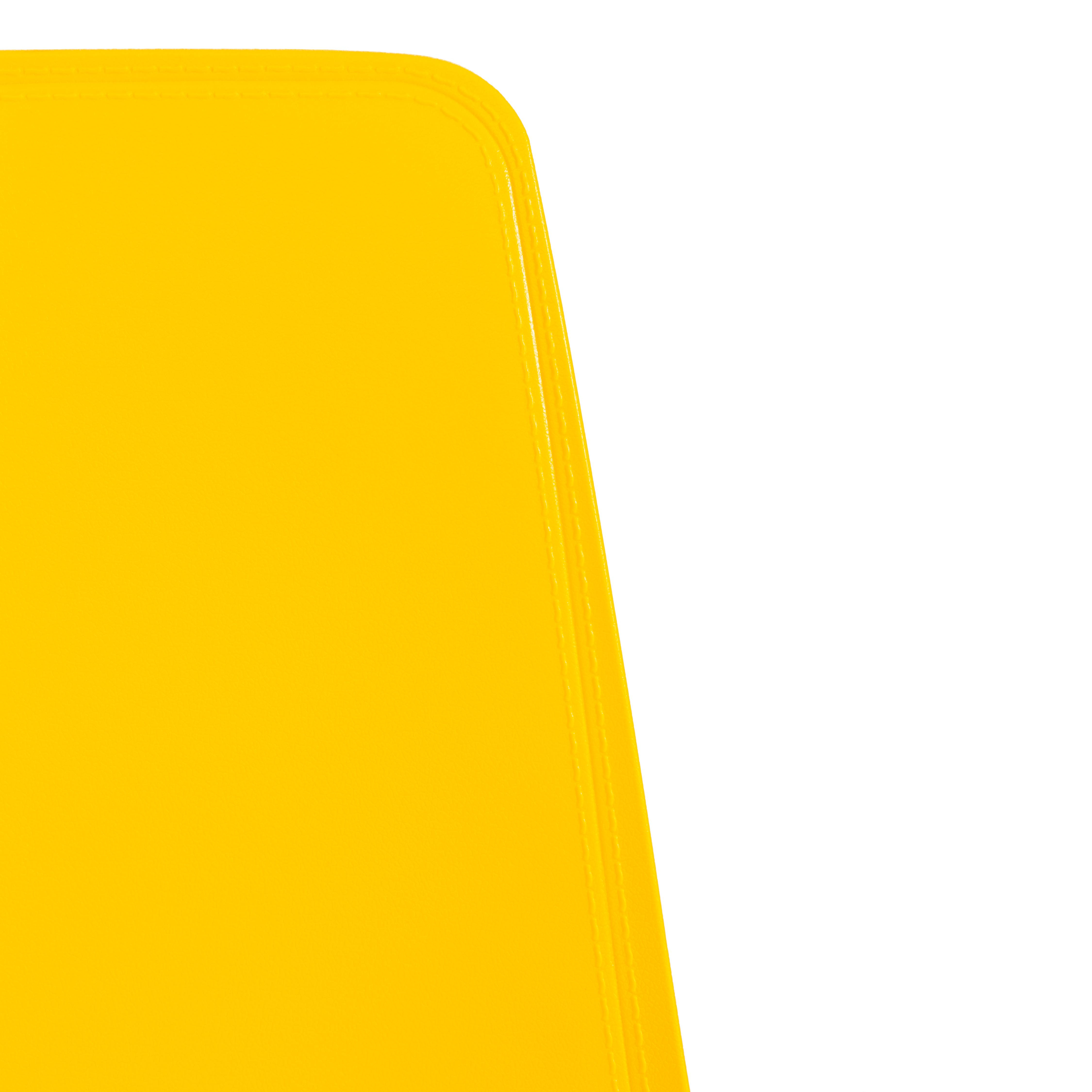 Стул GENIUS (mod 75) металл/пластик, 46x56x84cм, желтый/ножки хром