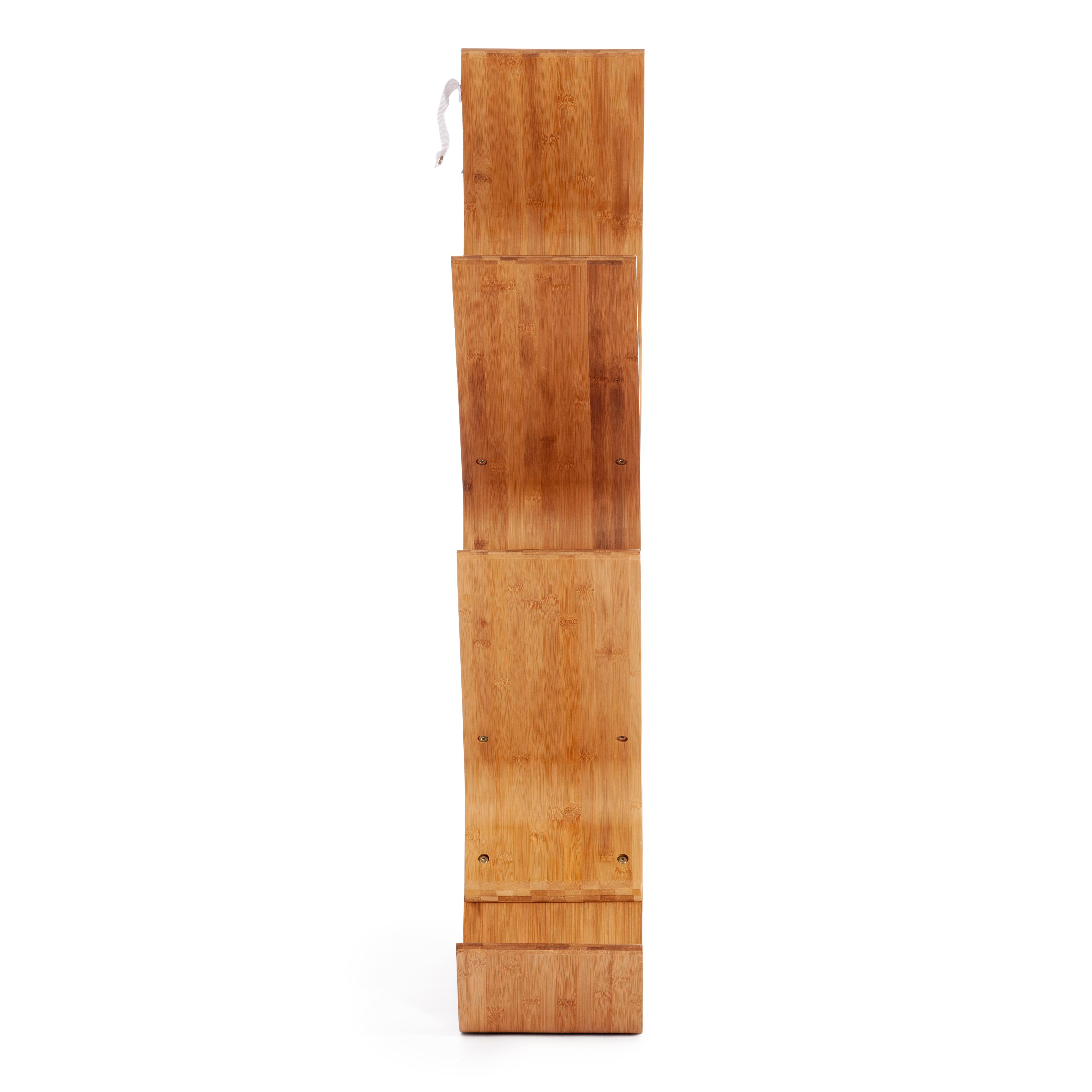 Этажерка книжная (mod. JWFU-00028) прессованный бамбук, 59х20х108 см, натуральный