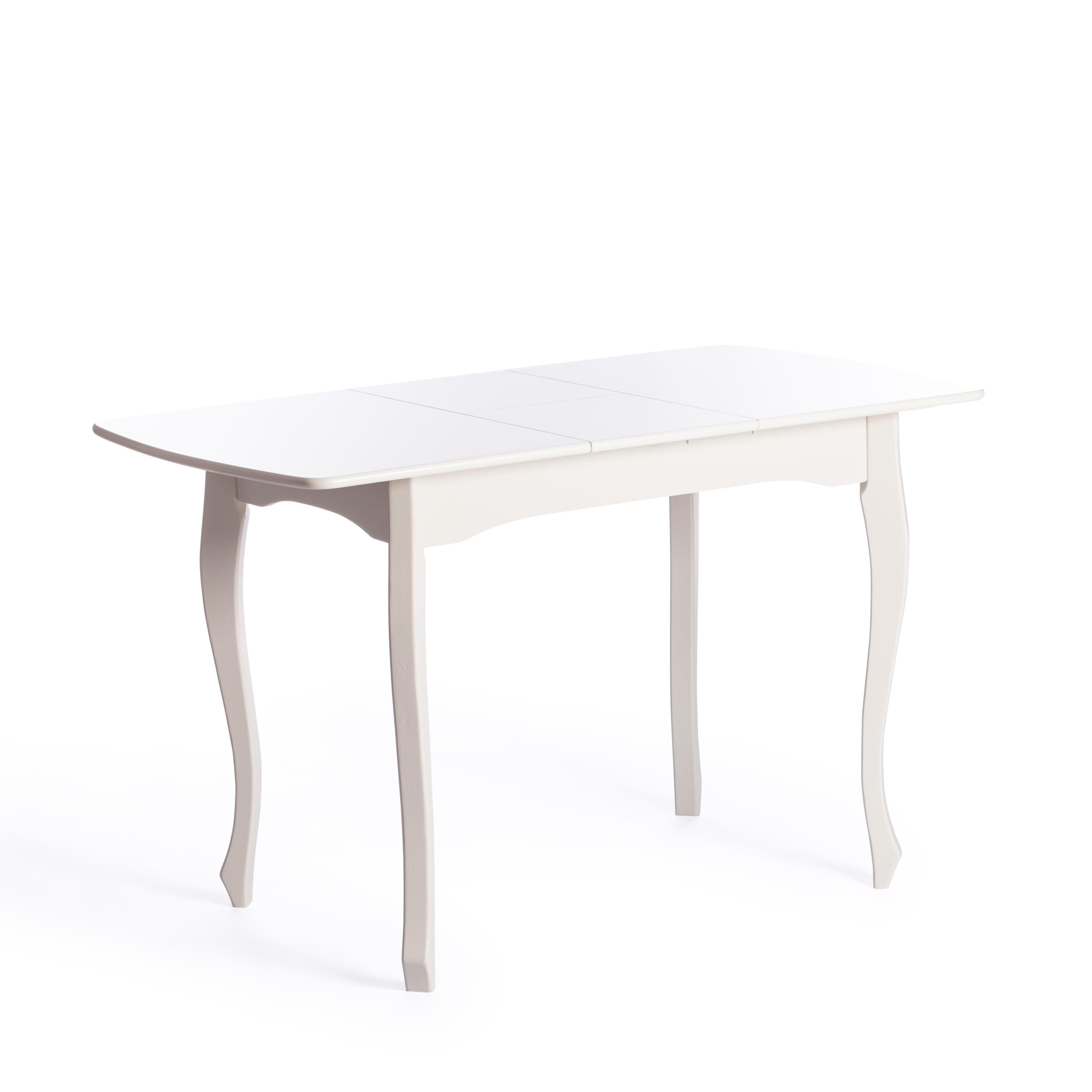 Стол CATERINA PROVENCE бук, мдф, 100+30x70x75 см, Ivory white