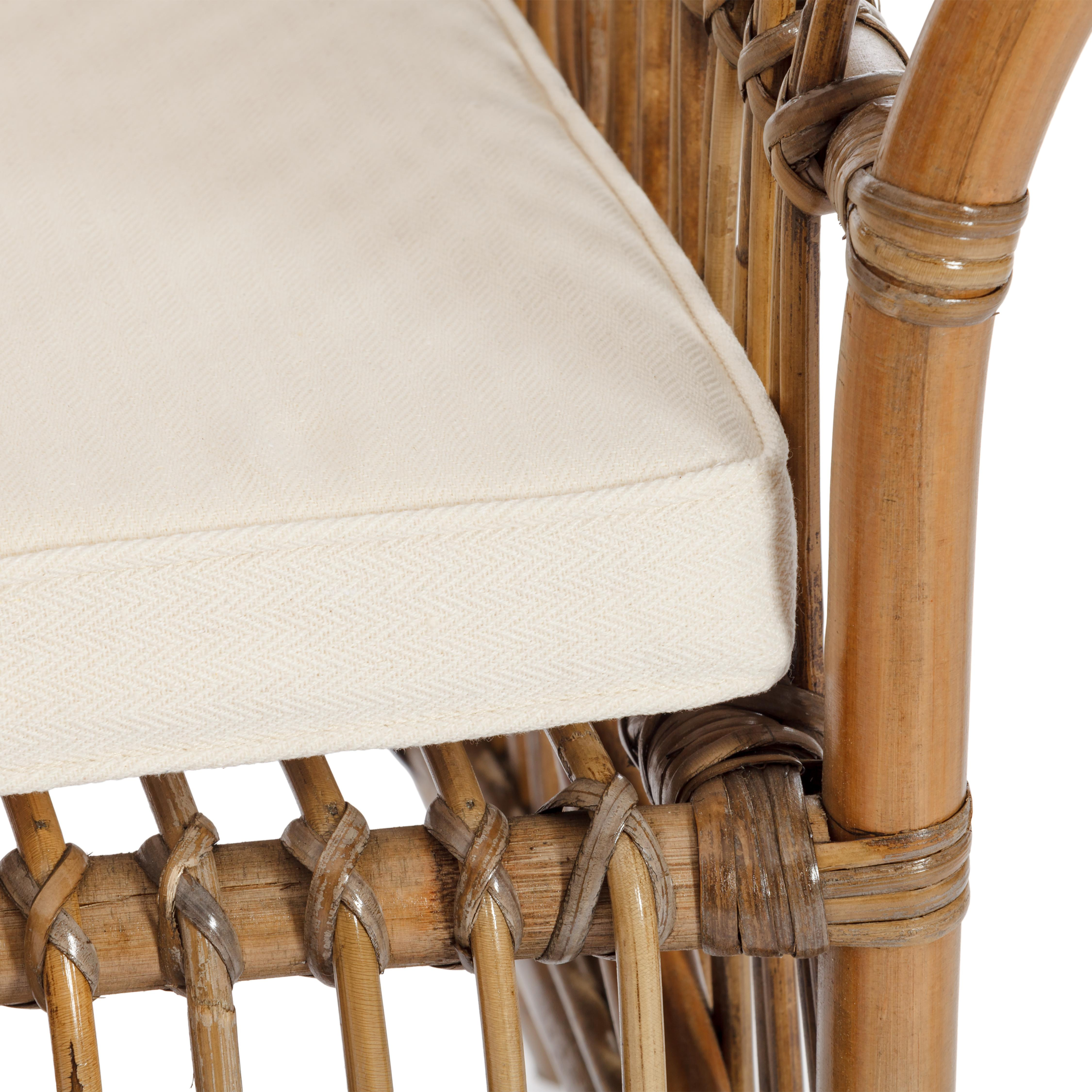 Кресло Secret De Maison BASON c подушкой 72*65*88 см, натуральный серый/natural grey, подушка: ткань цветы