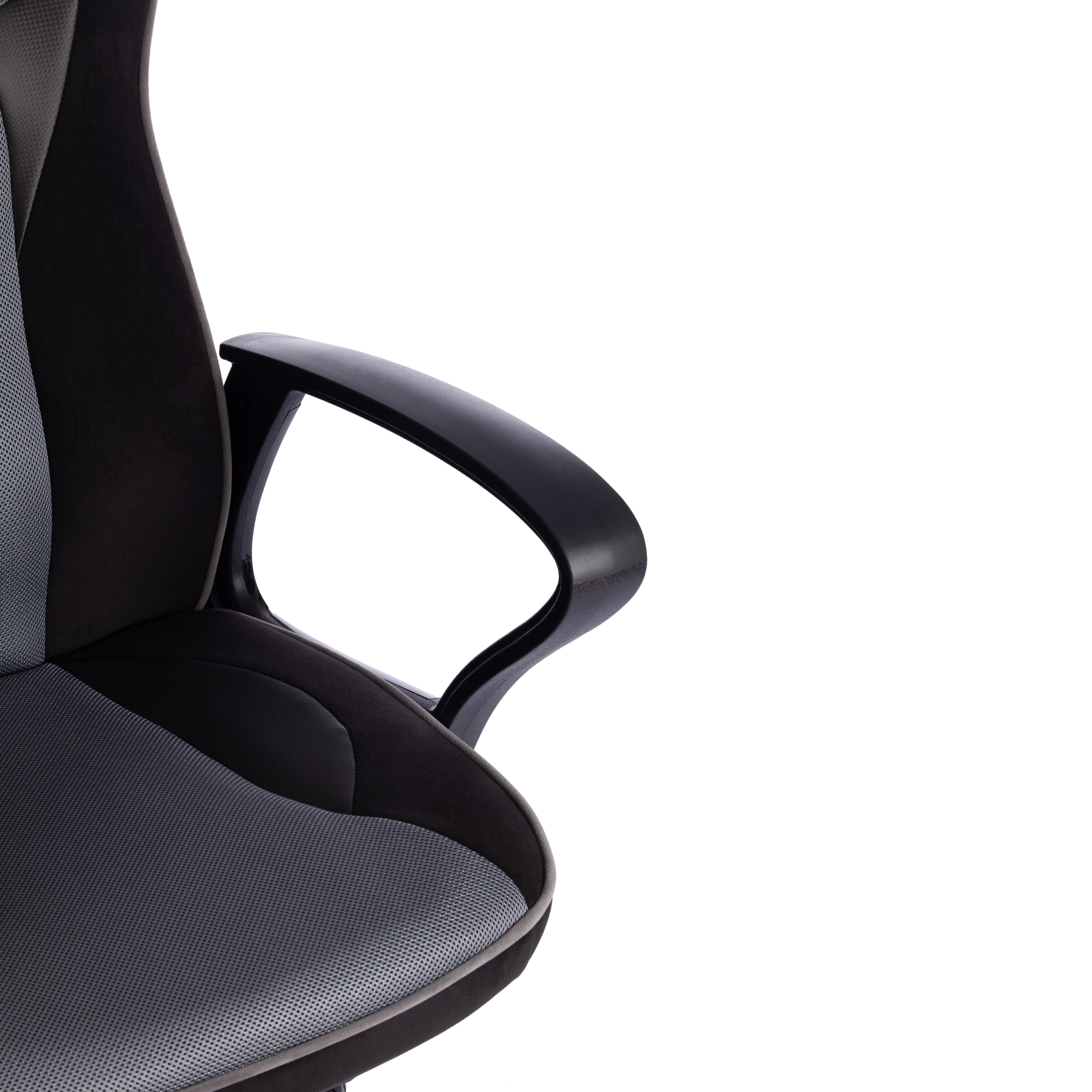 Кресло RACER флок/ткань, черный/серый, 35/TW-12/карбон