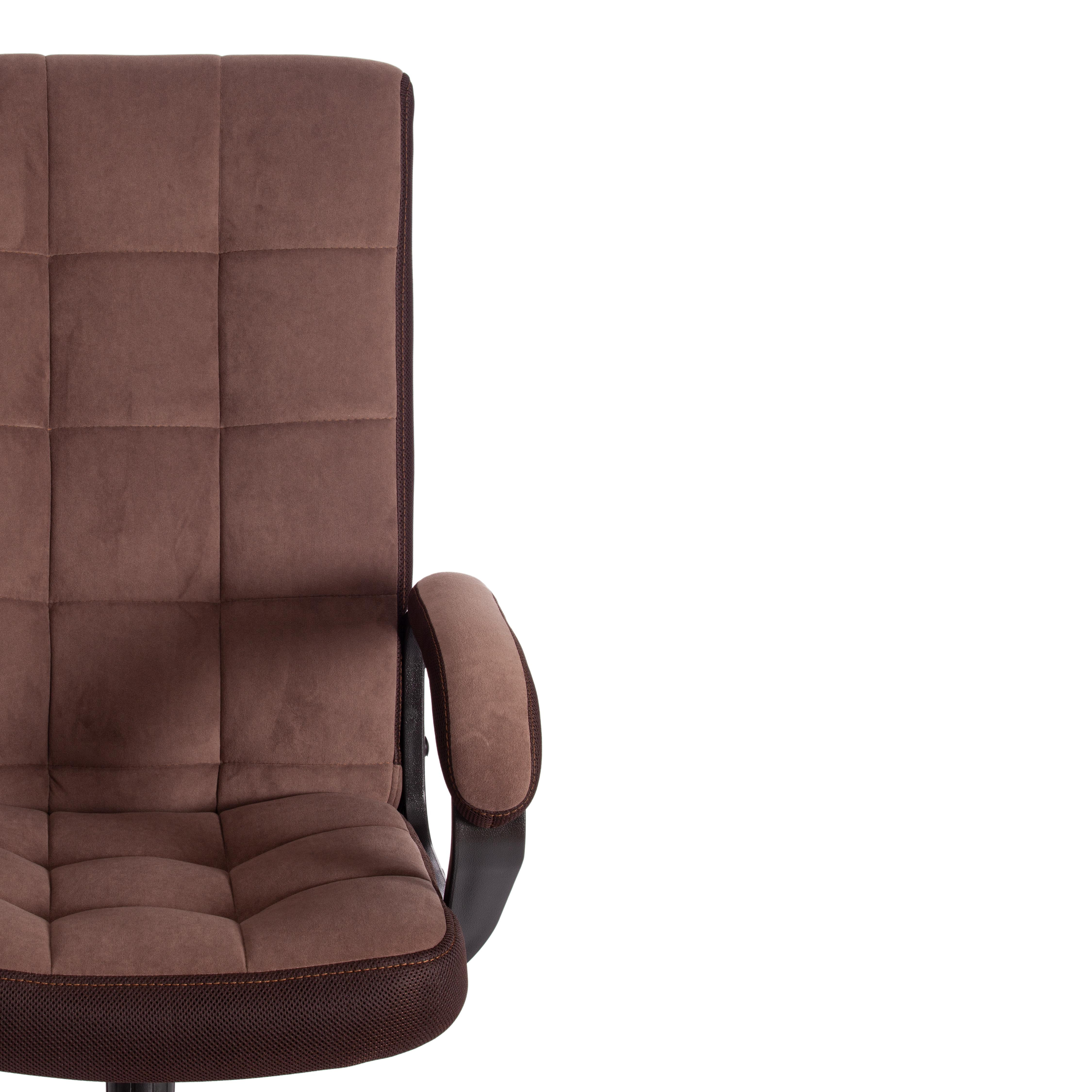 Кресло TRENDY (22) флок/ткань, коричневый, 6/TW-24