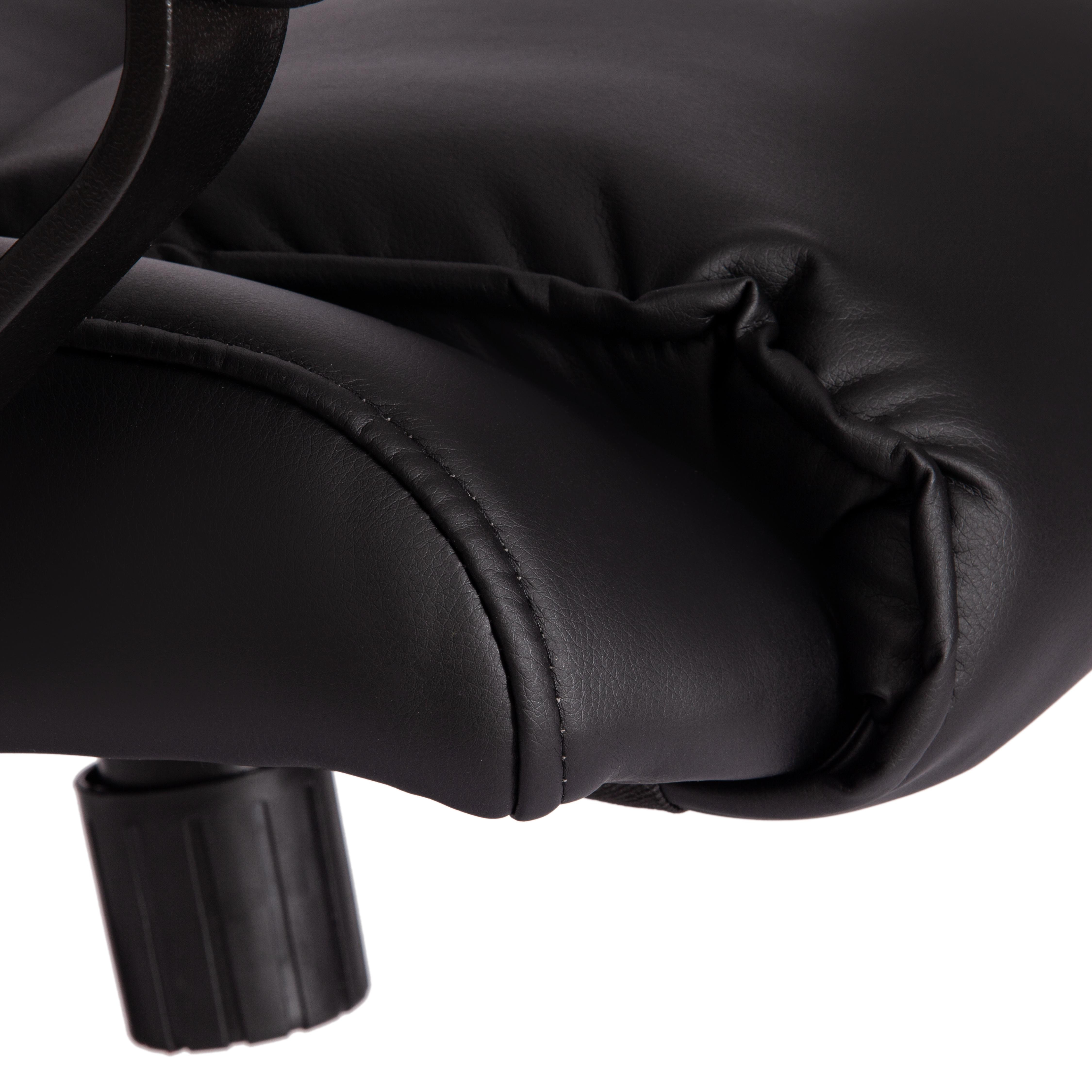 Кресло BERGAMO хром (22) кож/зам, черный, 36-6
