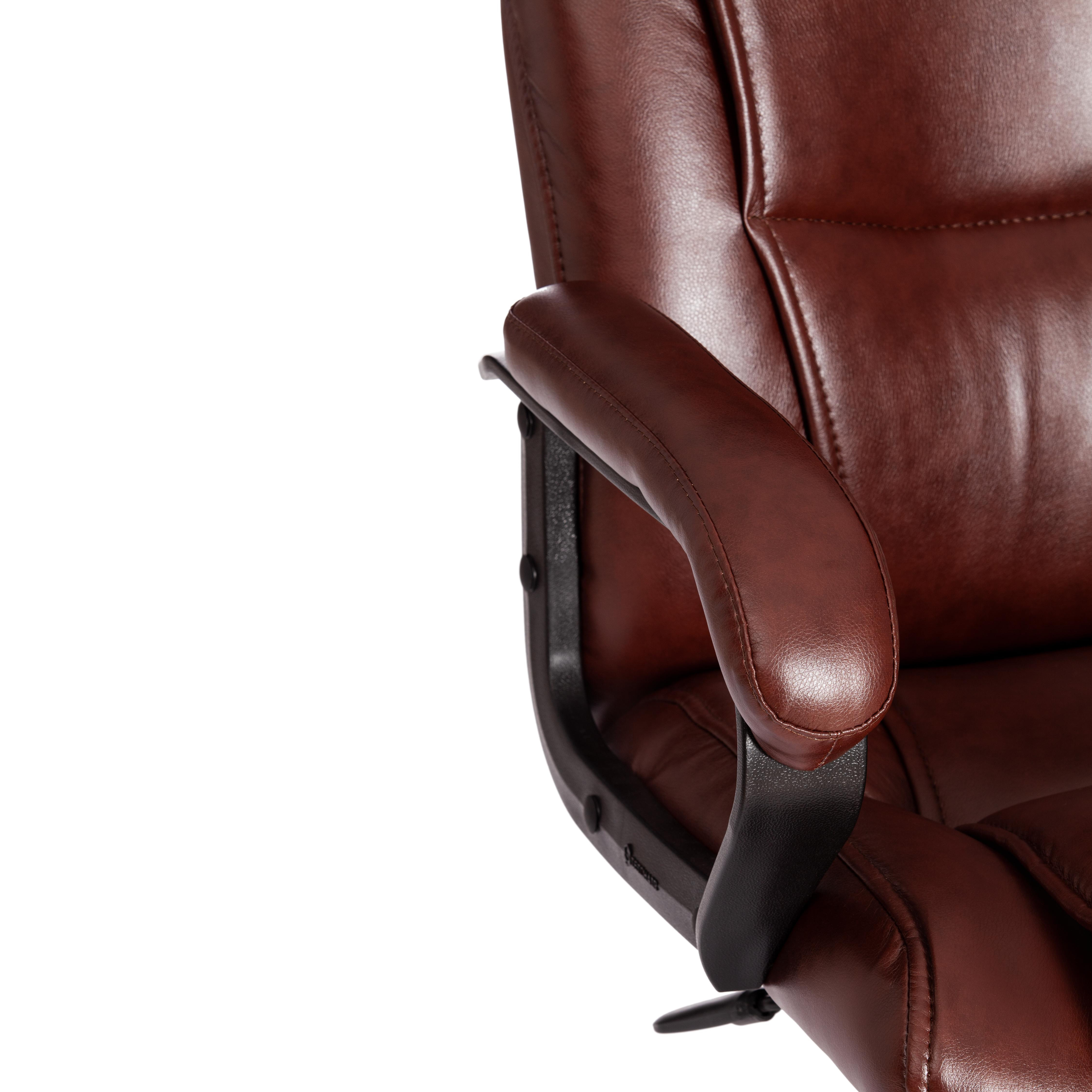 Кресло BERGAMO хром (22) кож/зам, коричневый, 2 TONE