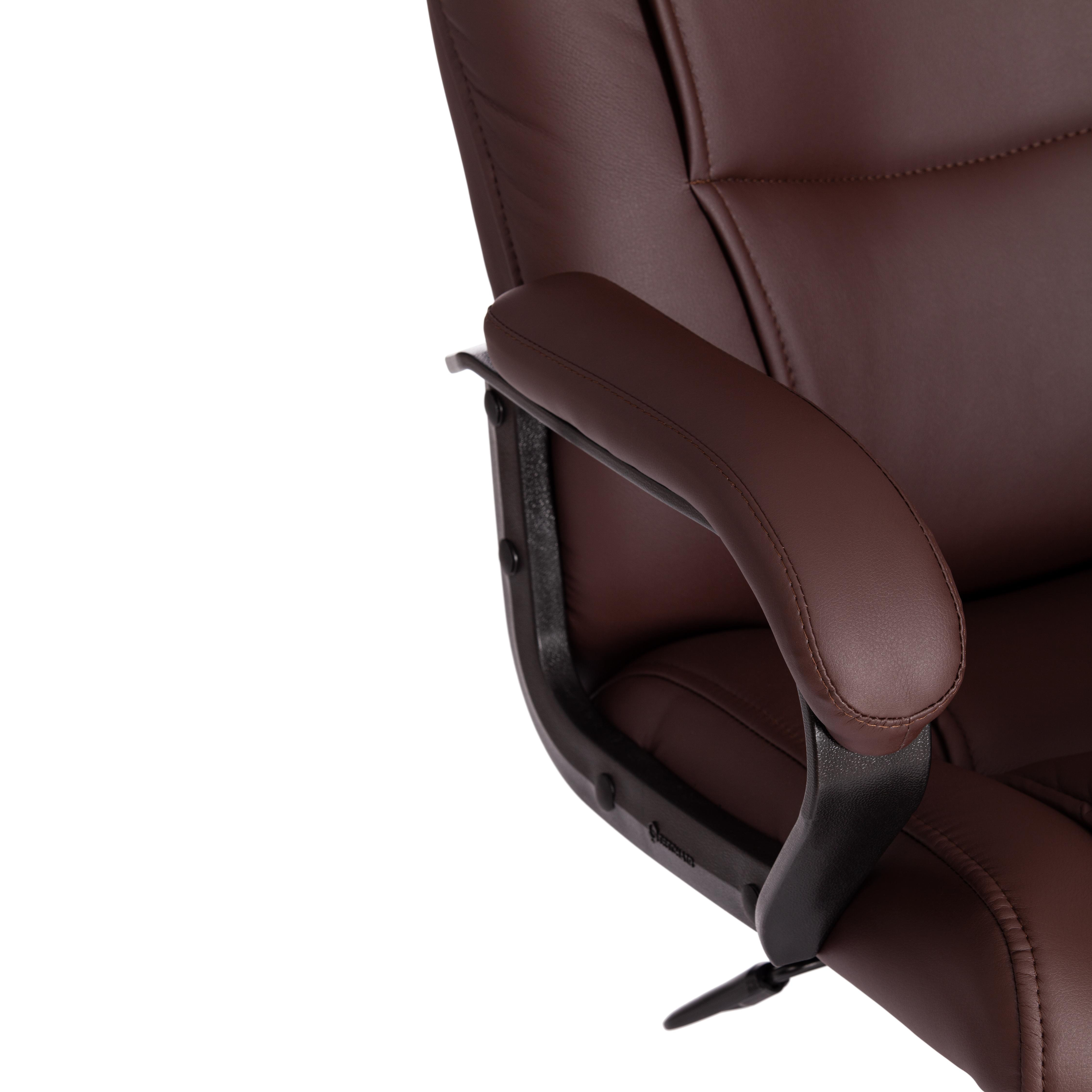 Кресло BERGAMO хром (22) кож/зам, коричневый, 36-36