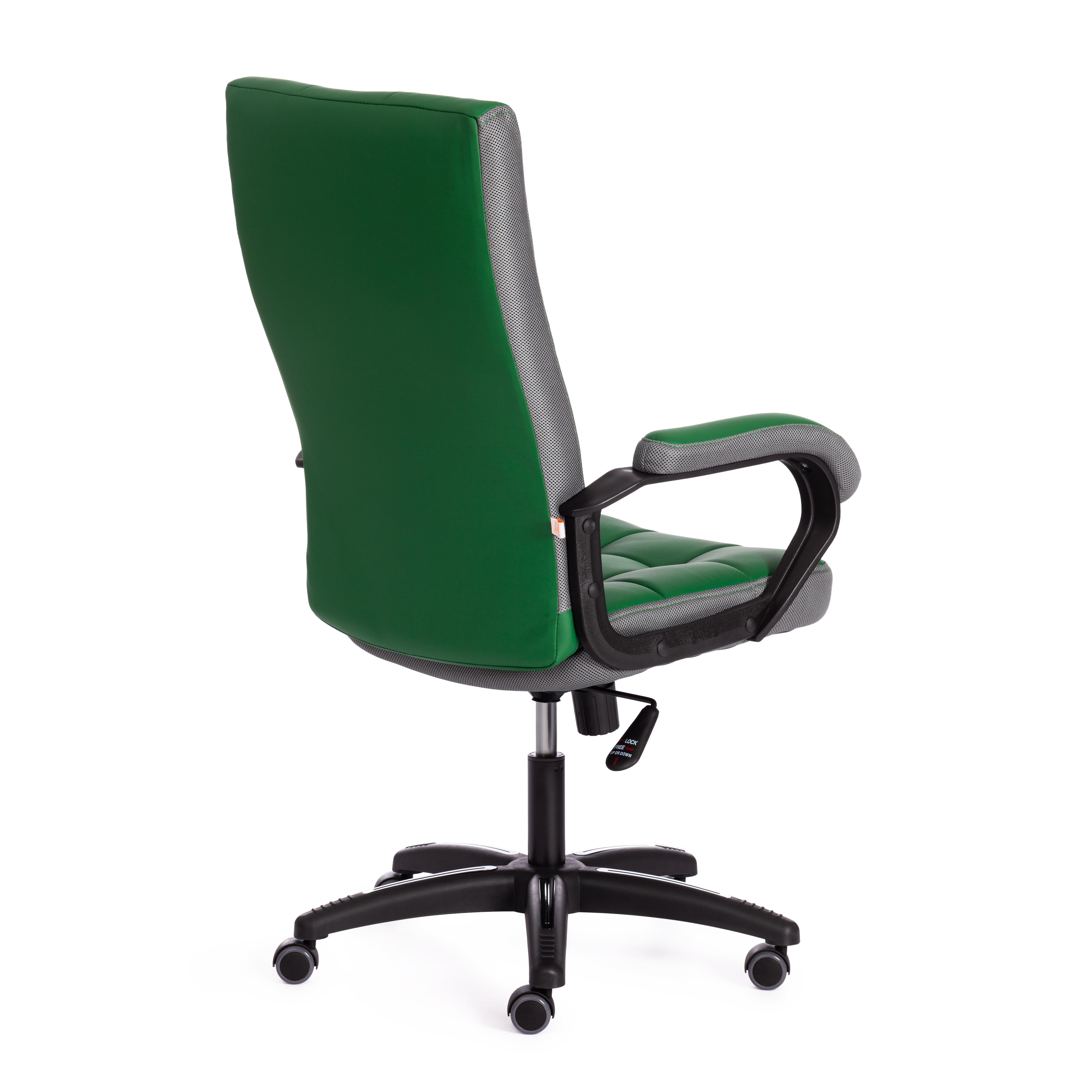 Кресло TRENDY (22) кож/зам/ткань, зеленый/серый, 36-001/12
