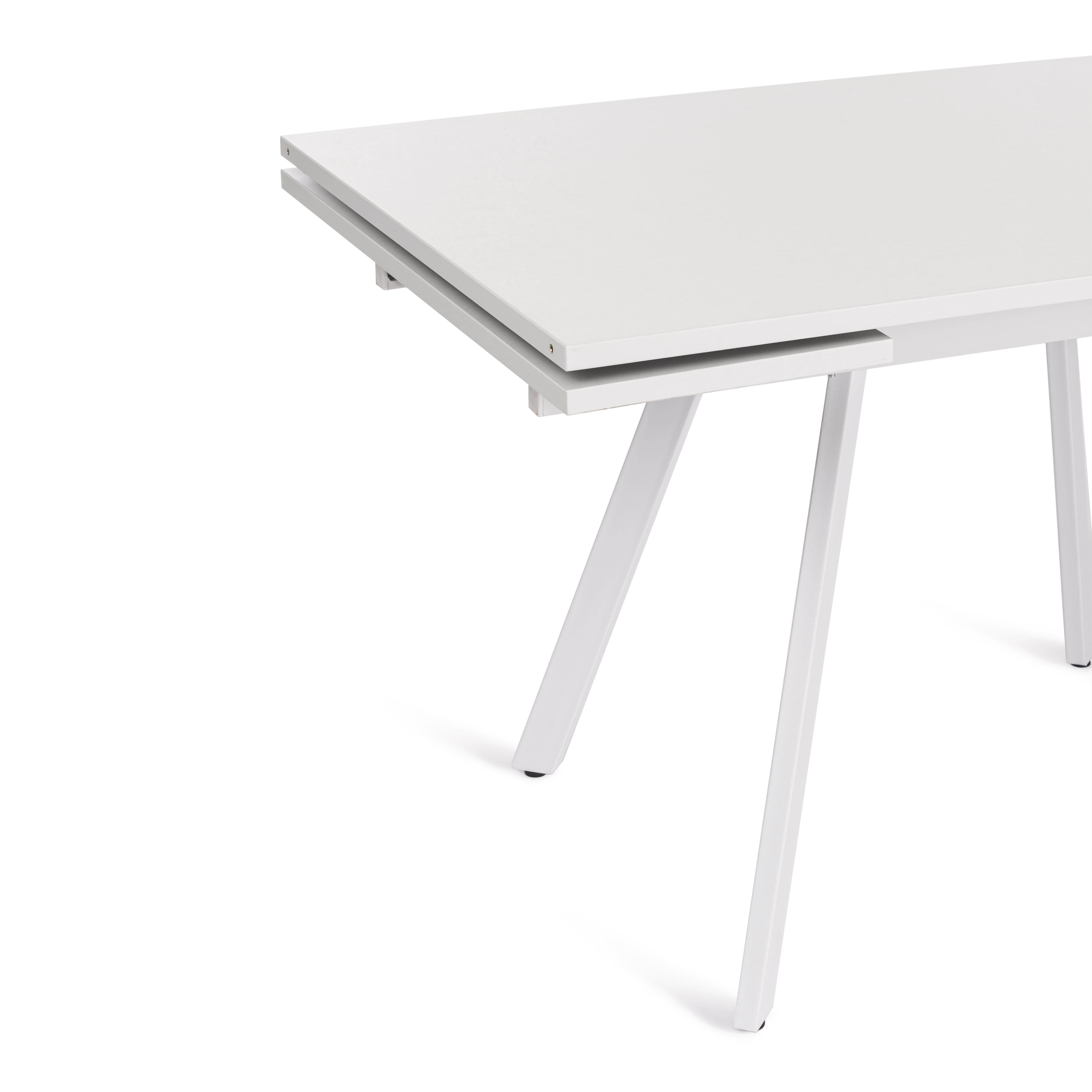 Стол VIGO ЛДСП/HPL/металл,  120 x 80 x 30 х 30 х 75 см, Белый
